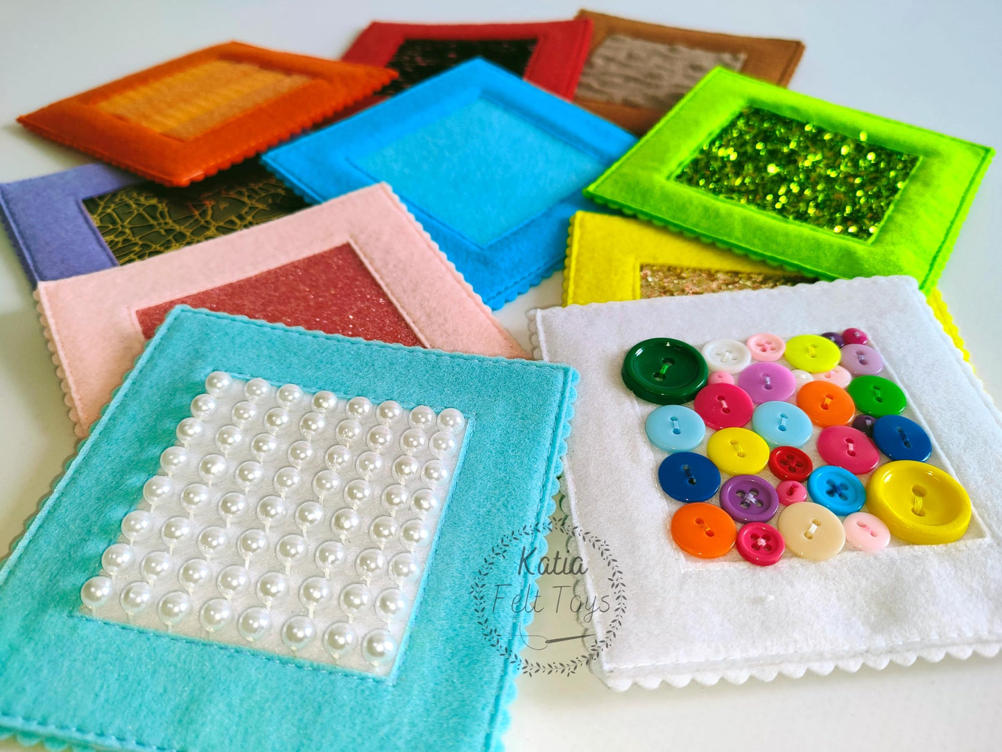Tactile Sensory Cards Pack - Safe Touch and Feel Felt Toys for Young Children and People with Sensory Needs