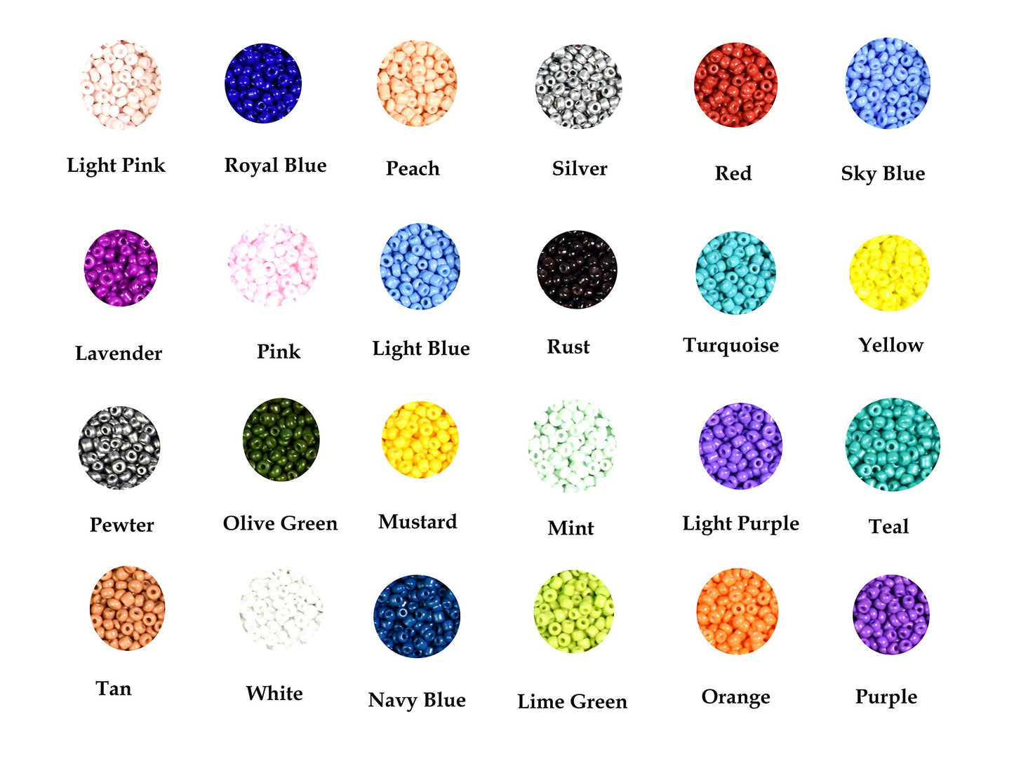 Mandala Crafts 11/0 Glass Seed Beads for Beadwork – 18000 Pcs 2mm Multicolor Round Small Rocaille Beads for Jewelry Making, Necklace Bracelet Earring Craft Supplies