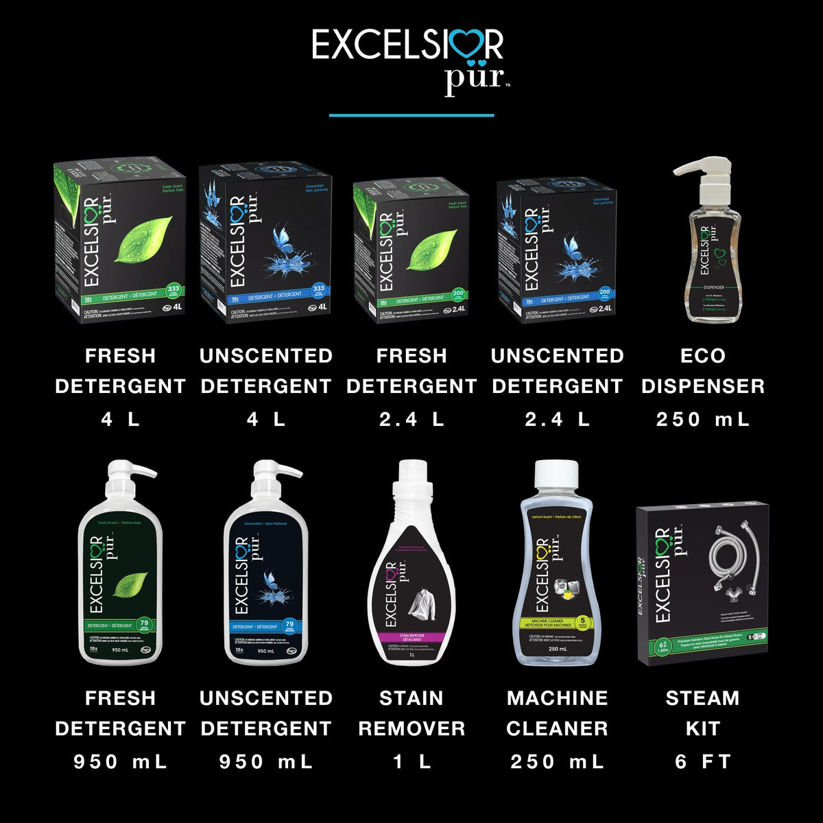 Excelsior Pür HE Laundry Detergent Liquid 7.5x Concentrated 333 Loads (135.25 Fl Oz)