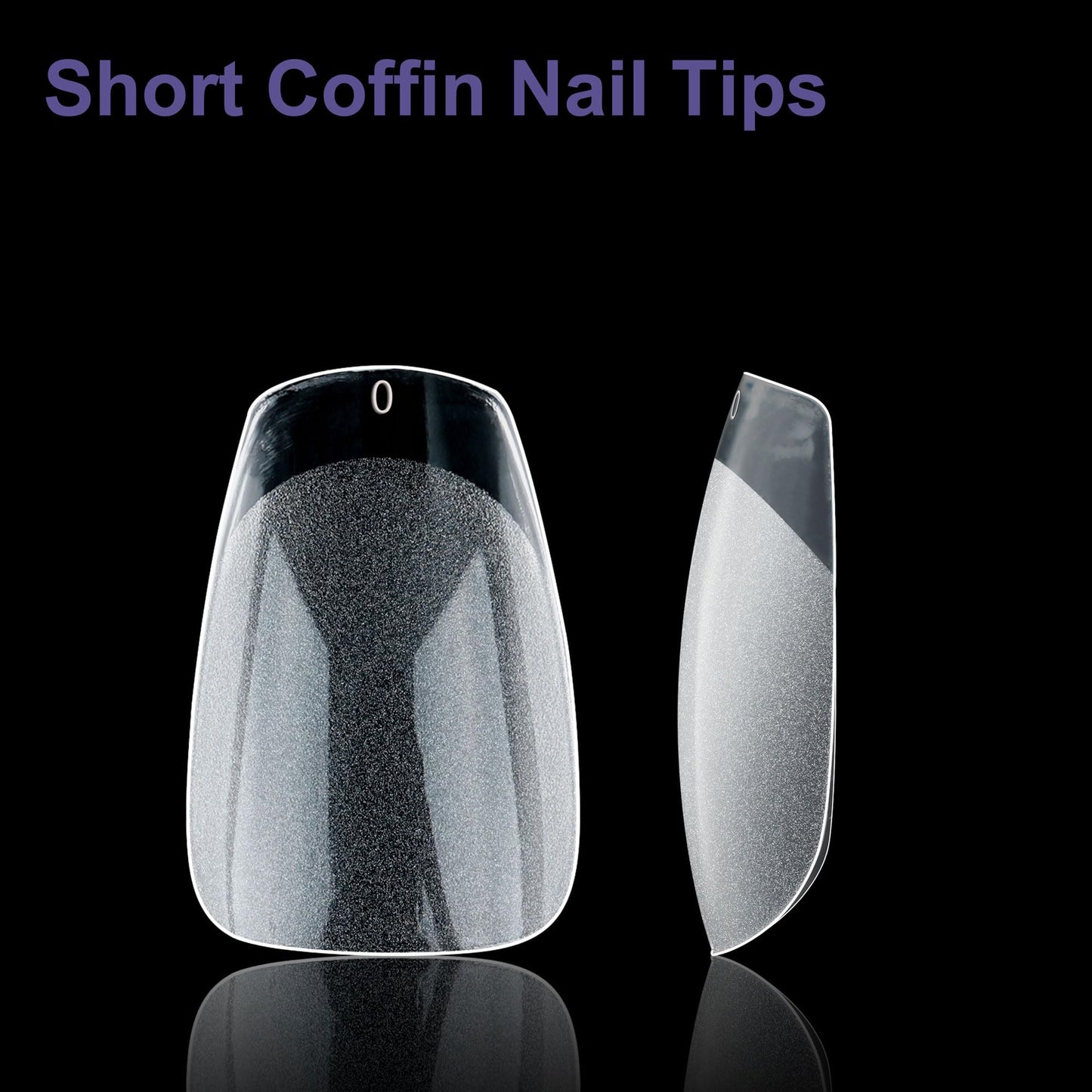 Half Matte Short Coffin Fake Nail Tips, Soft Gel Pre-Shaped Nail Tips, Full Cover False Nails with Clear Box for Nail Salons and DIY Nail Art, 600PCS/12 Sizes