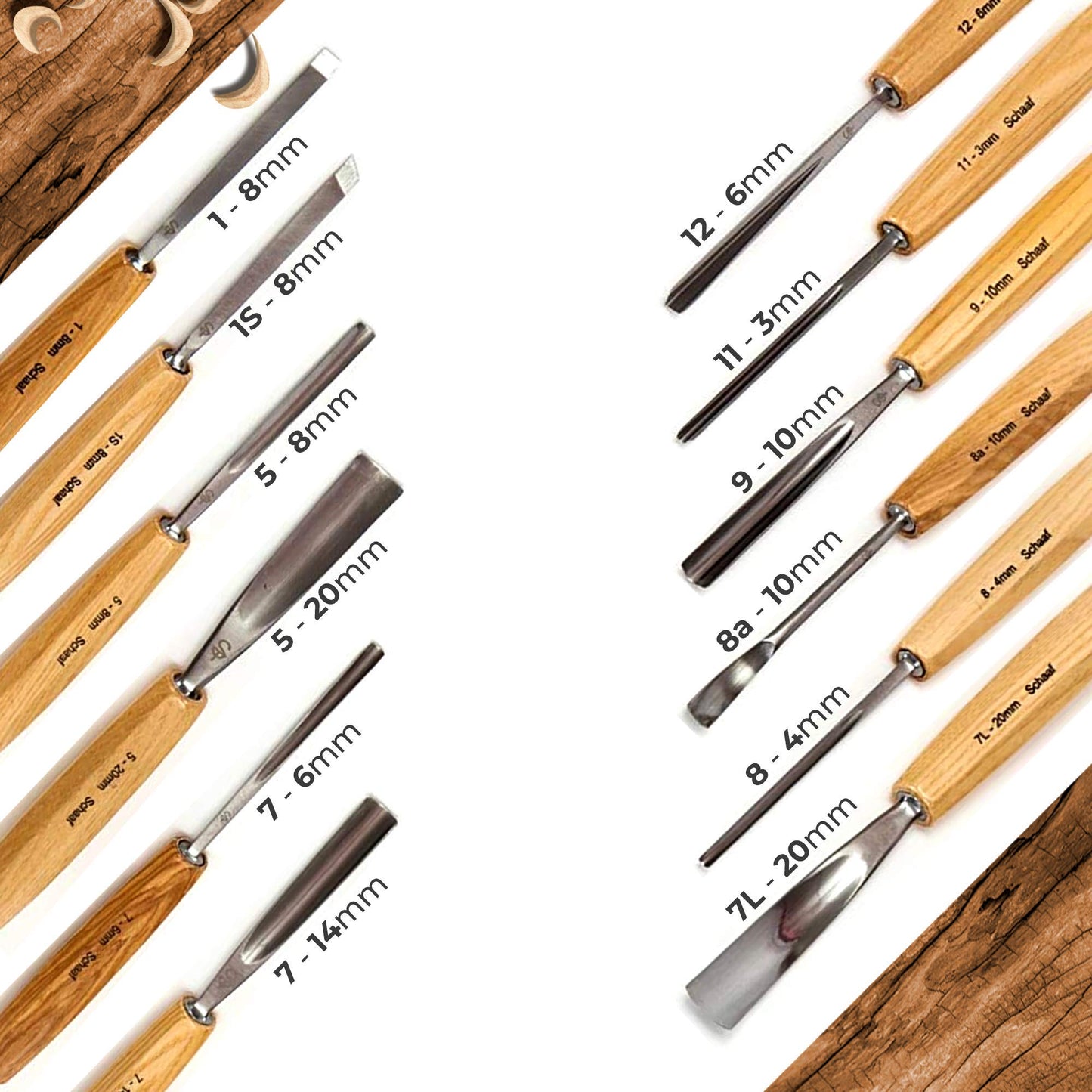 12pc Carving Set and 15oz Carving Mallet Starter Bundle