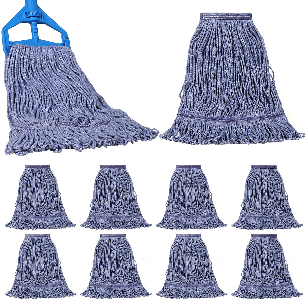 8 Pack Heavy Duty Mop Head Replacements (8 Count)