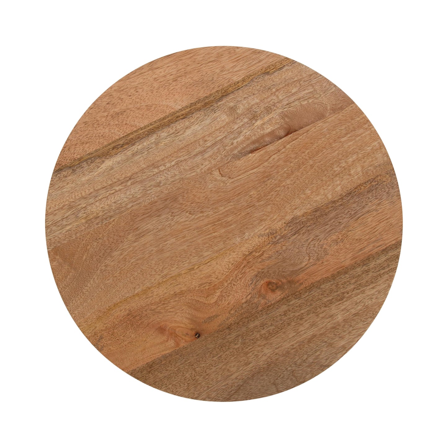 Kate and Laurel Keres Modern Adjustable-Height Round Tripod Side Table, 16 x 16 x 28, Natural Wood and Black, Transitional Circle End Table for Use as Indoor Plant Stand or Bedroom Nightstand