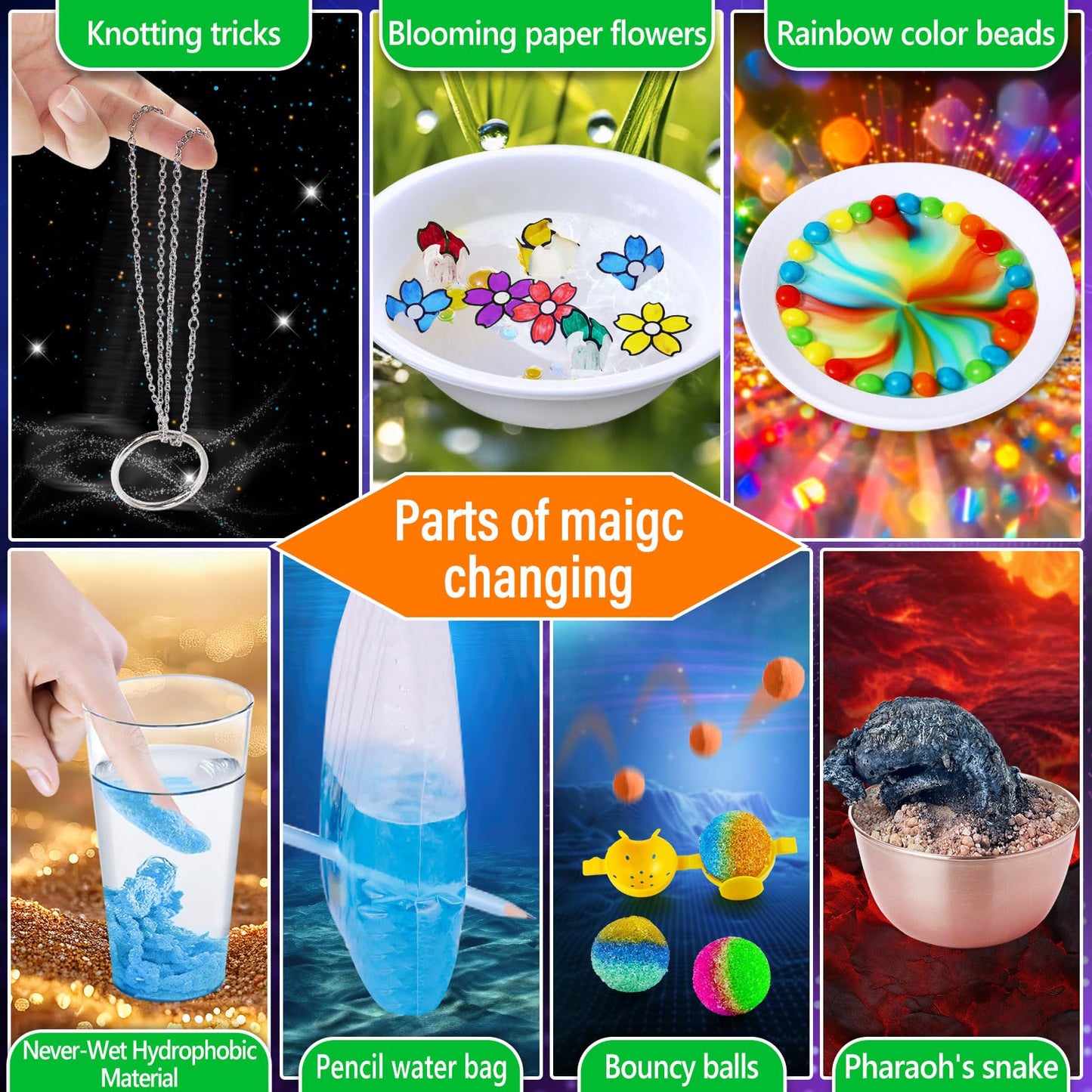 PATIFEED 230 Experiments Science Kits for Kids - S.T.E.M Toys with Magic Chemistry Set Crystal Growing Physics Slime Educational Gifts Idea for Boys Girls