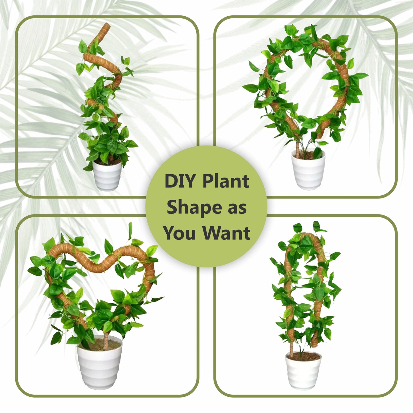 48 Inches Bendable Moss Pole Monstera Plant Support Stakes - Moss Poles for Climbing Plants, Plant Stakes for Indoor Plants - Coco Coir Pole Moss Stick for Monstera, Pothos.