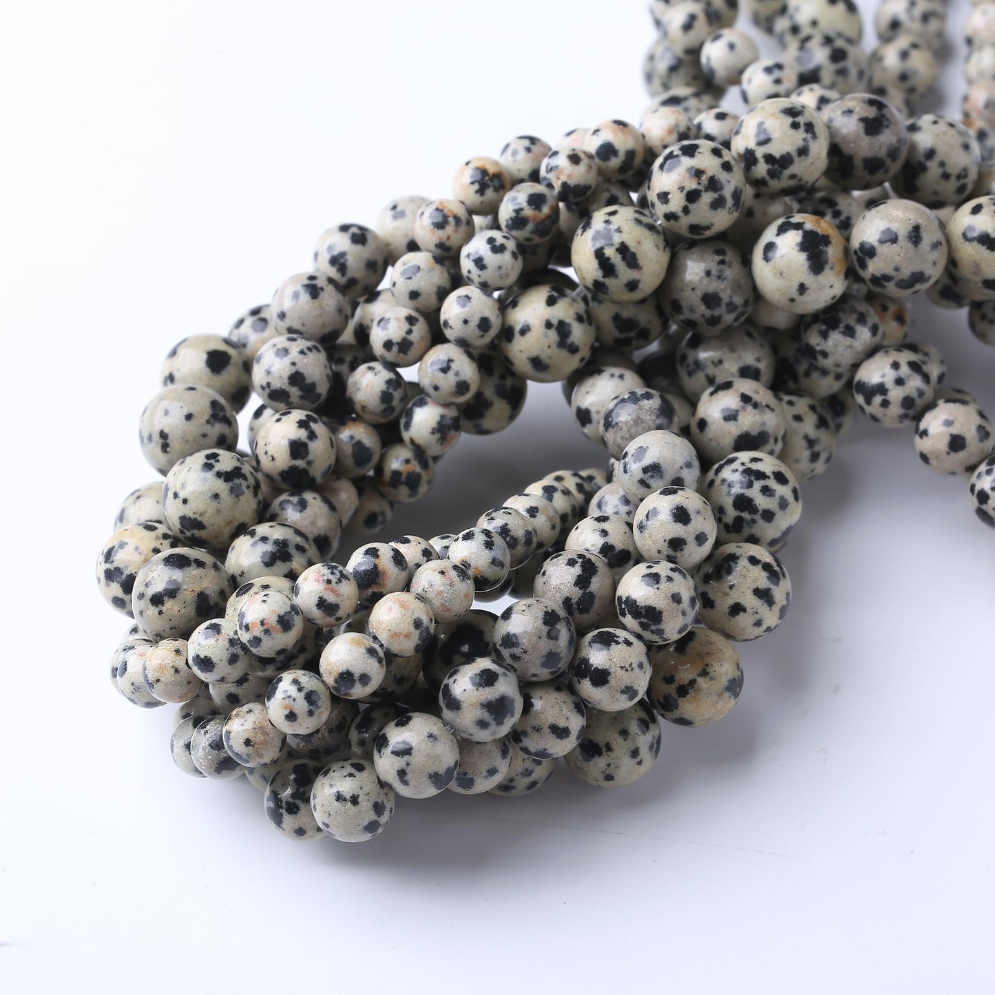 10MM Spotted Round Loose Beads Natural Gem Beads Crystal Energy Stone Beads for Jewelry Making DIY Bracelet Necklaces