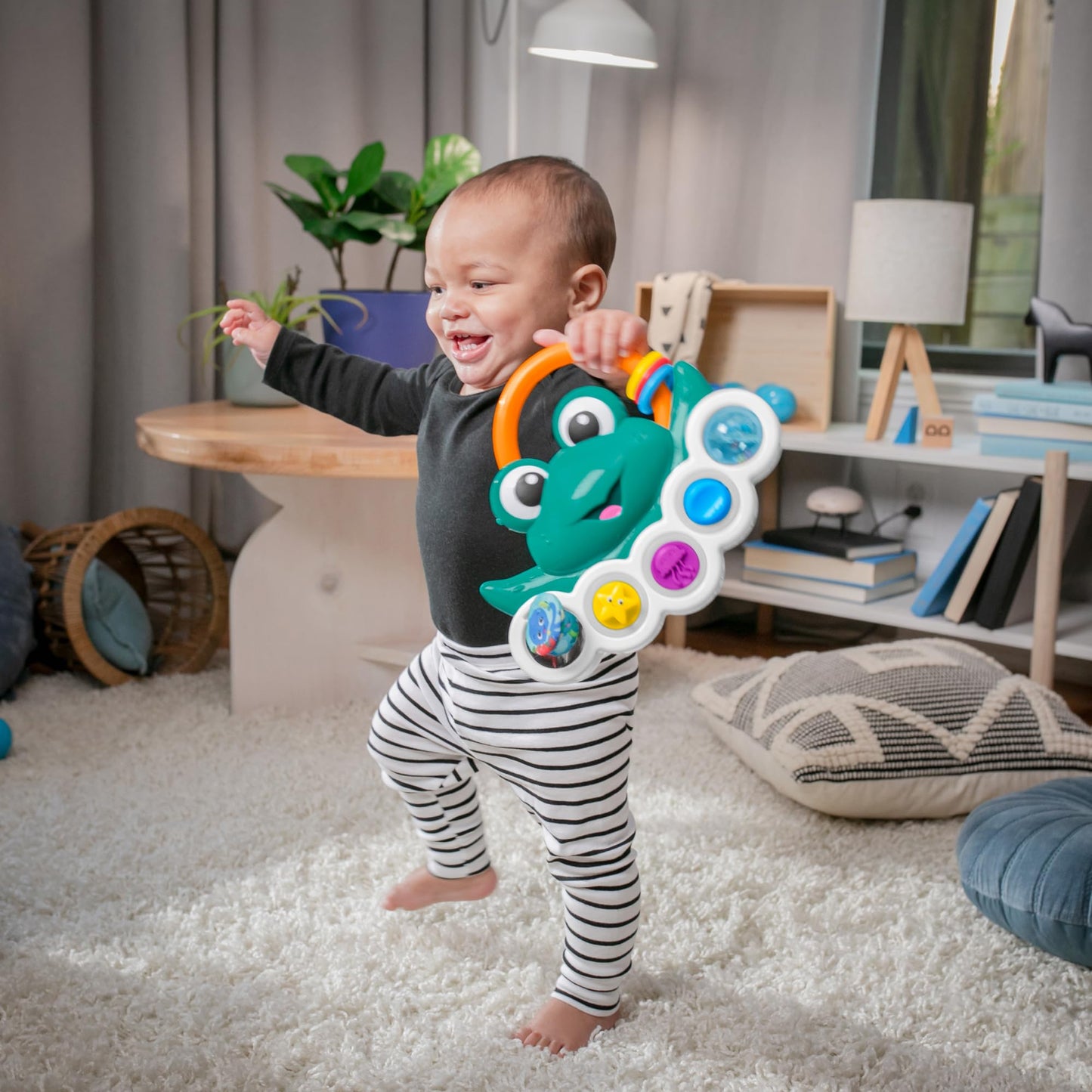 Baby Einstein Ocean Explorers Neptune’s Busy Bubbles Sensory Activity Toy, with Interactive Lights and Music, Ages 3+ Months