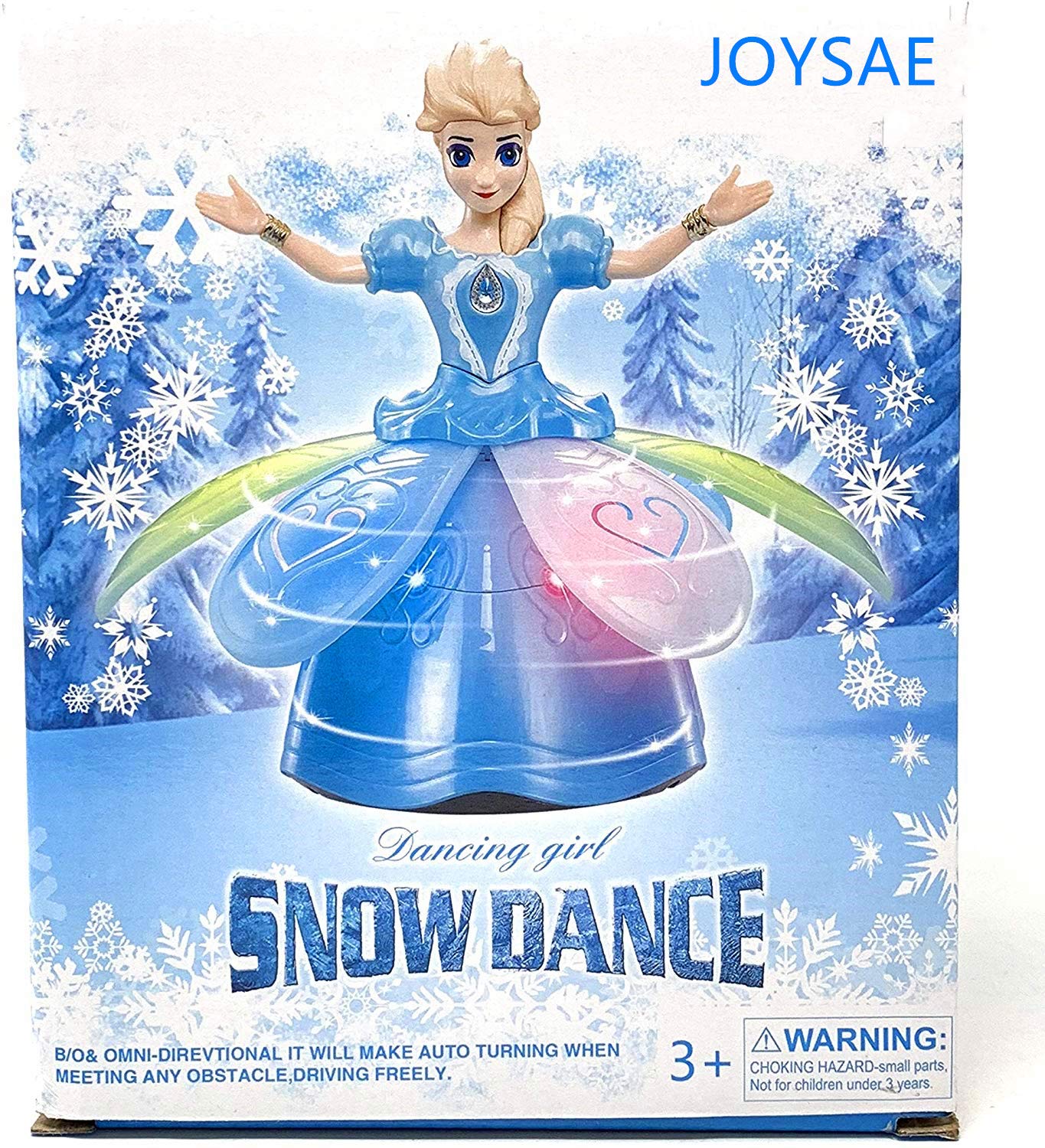 JOYSAE Battery-Operated Princess Doll for Girls: Snow Dance, Flashing & Singing Toy (Ages 3+)
