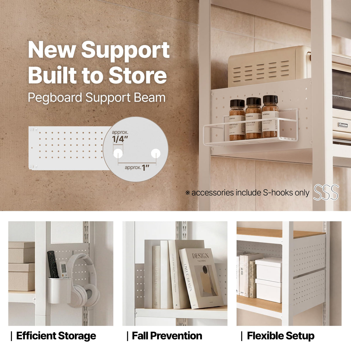 32" W Pegboards Storage Rack 5 (2 Count)