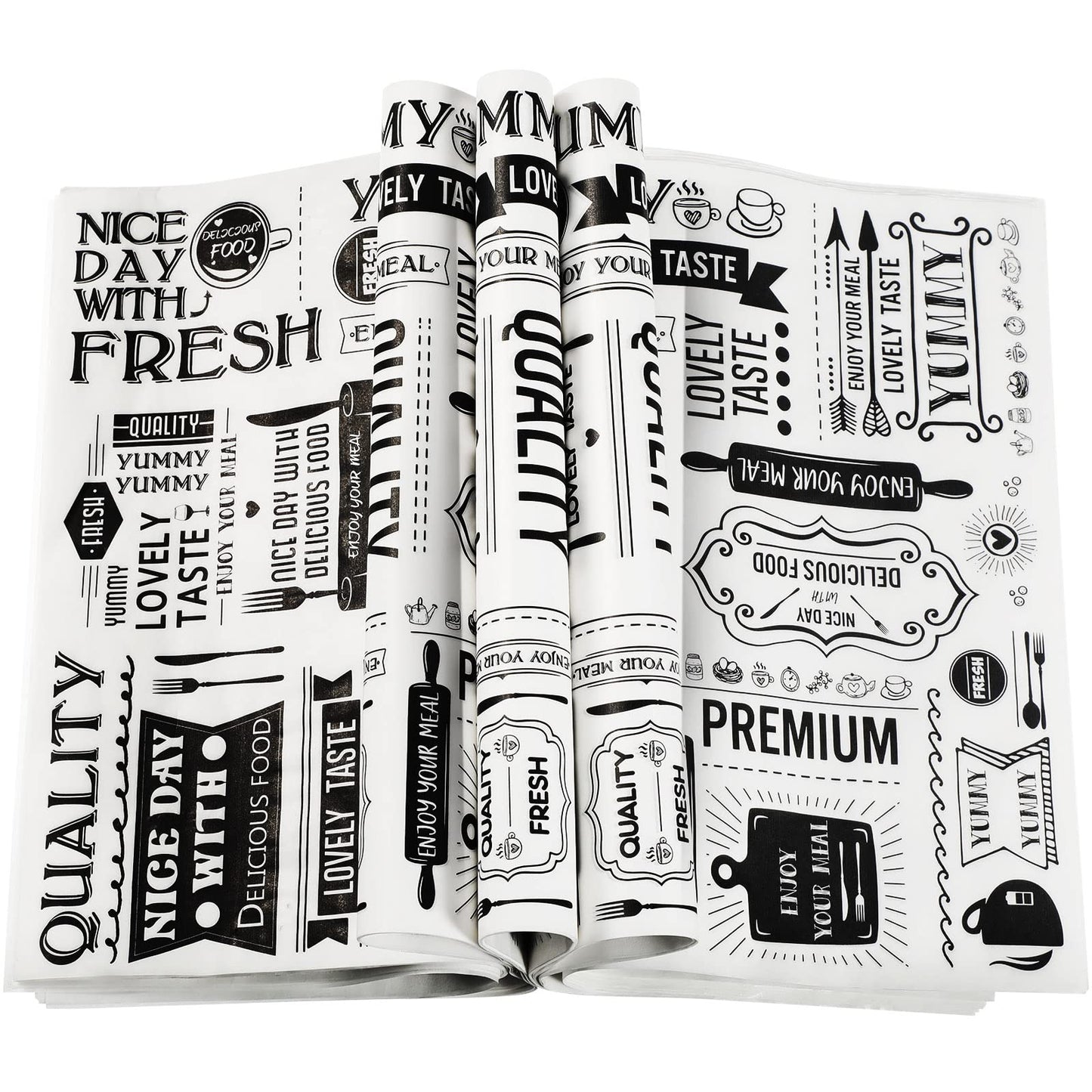 150 Pcs Wax Paper Sheets Deli Newsprint Food Basket Liners 8.3 x 9.8 in Sandwich Wrapping Paper Grease Resistant Waterproof Wrapping Tissue Hamburger Picnic Tissue for Baking Kitchen