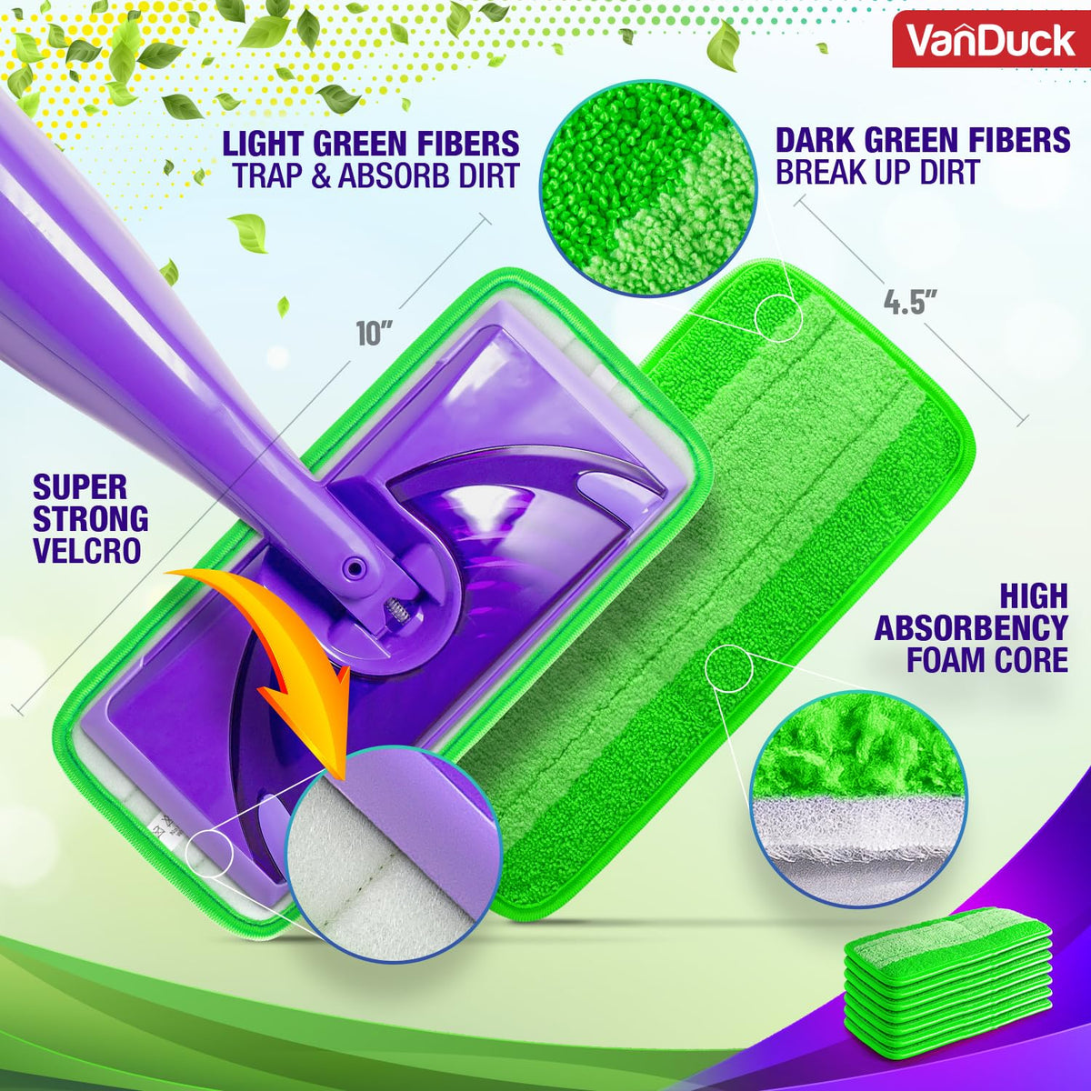 Reusable Mop Pads for Swiffer WetJet Mops (2 Count)