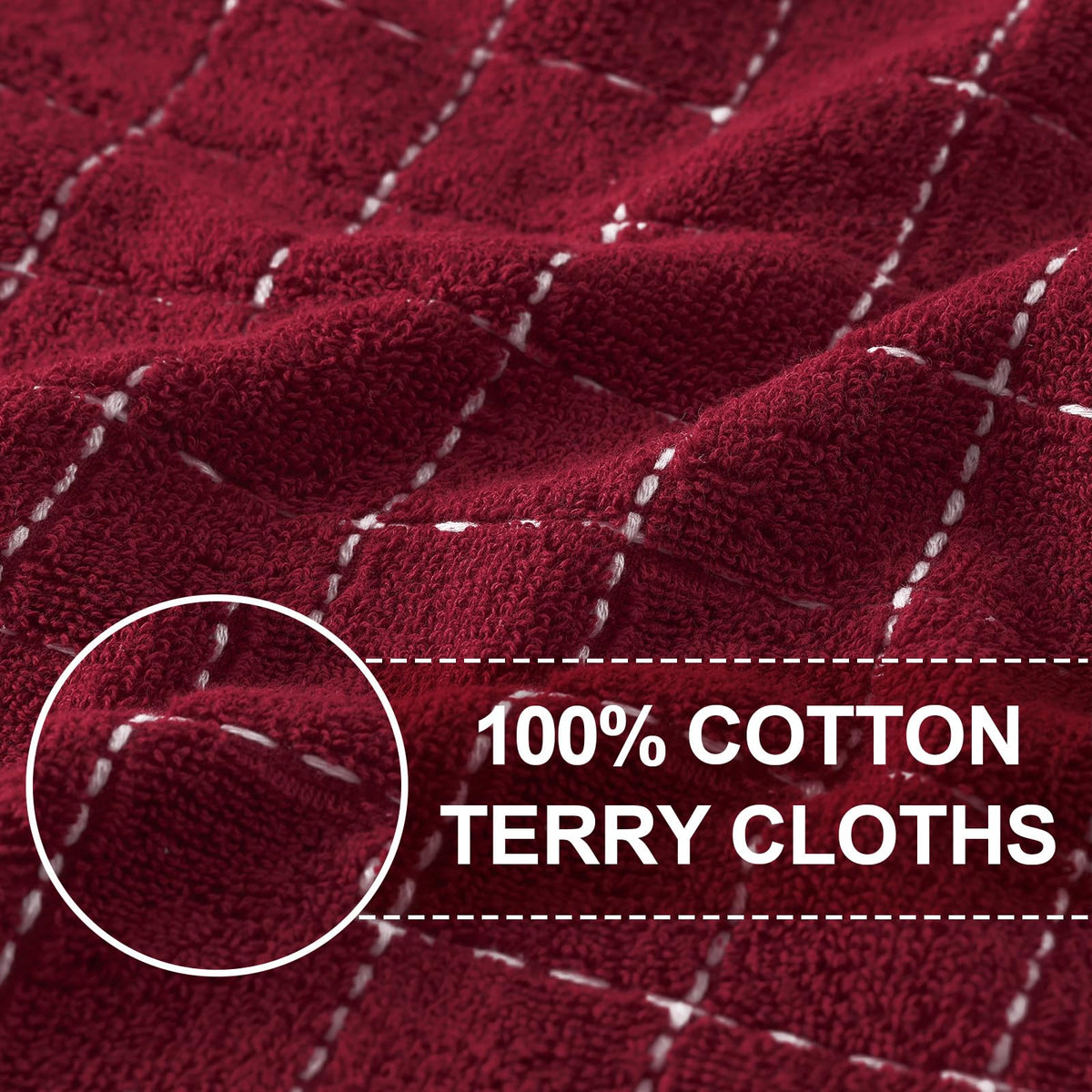 100% Cotton Terry Kitchen Towels (12 Count)