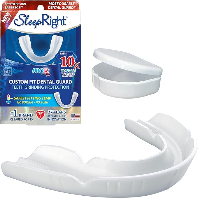 SleepRight ProRx Custom Dental Guard – Mouth Guard for Grinding Teeth at Night, Night Guards for Teeth Grinding, Comfortable Dental Guard for Sleeping, Custom Fit Teeth Grinding Protection