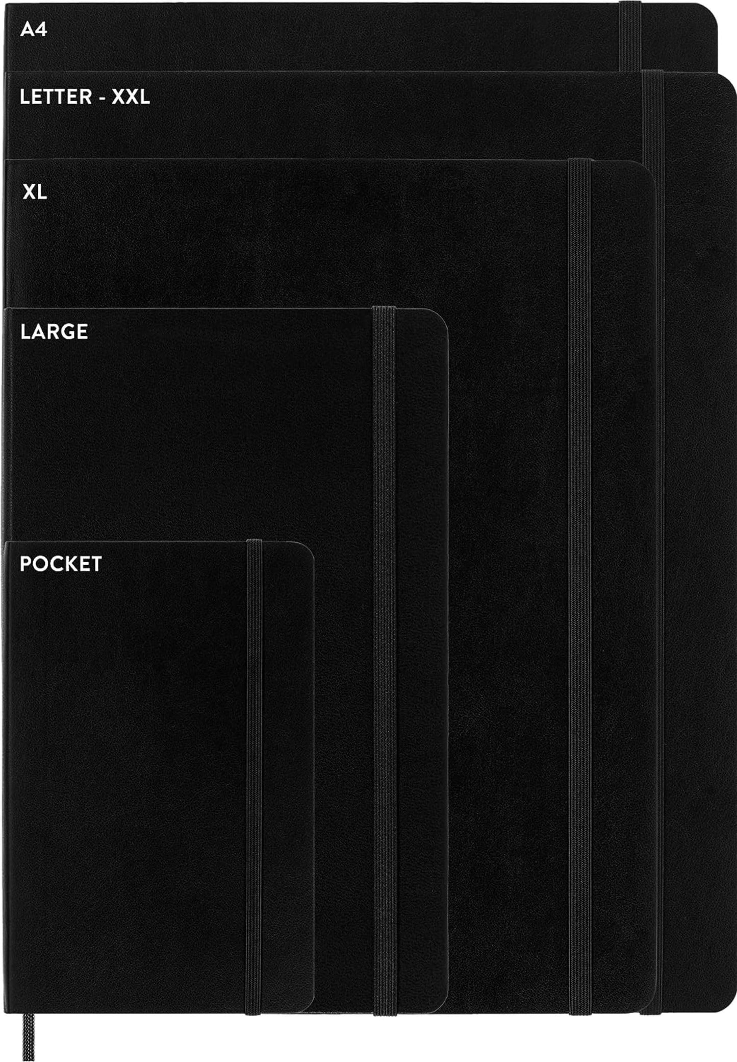 Moleskine Classic Notebook, Soft Cover, XL (7.5" x 9.5") Plain/Blank, Black, 192 Pages
