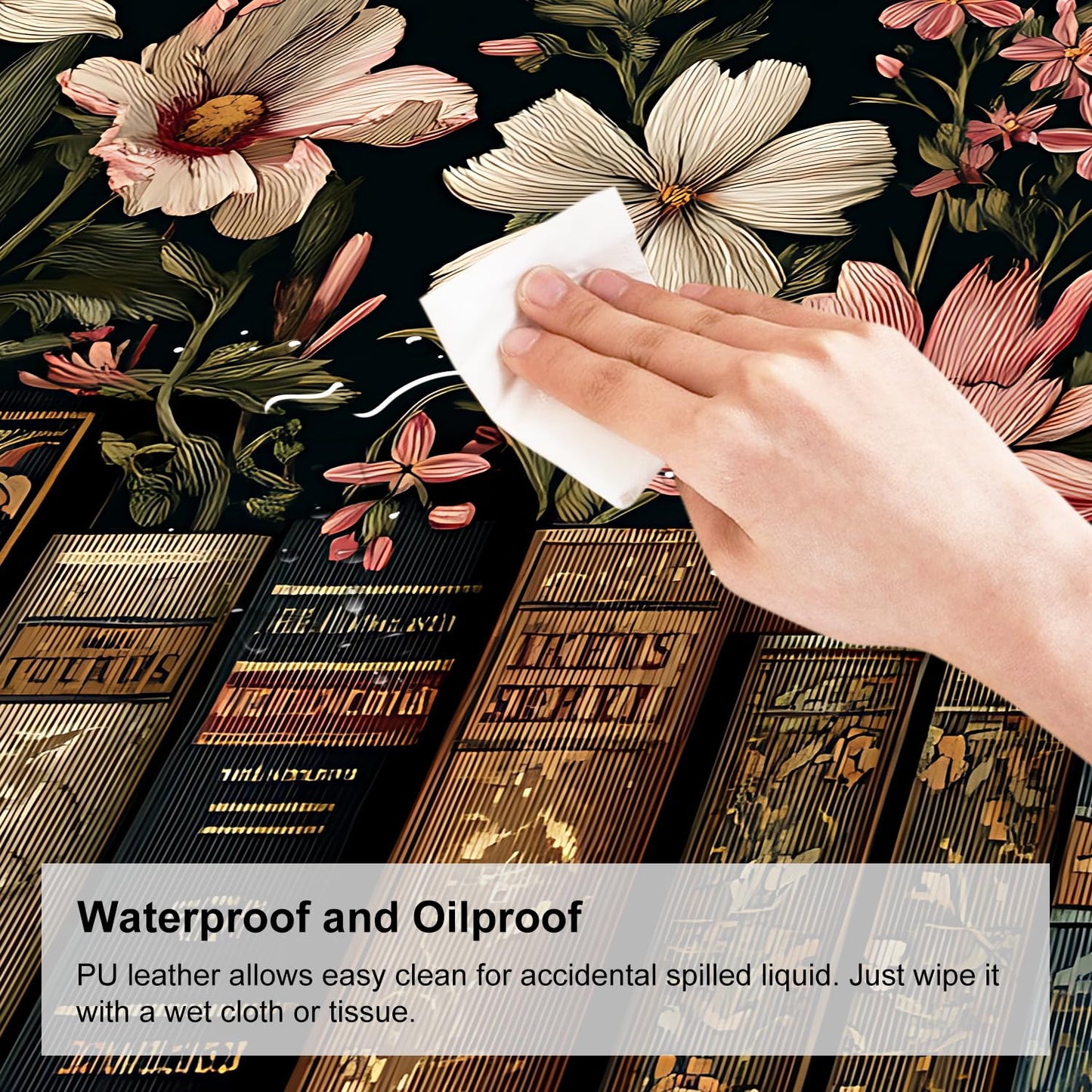 Mouse Pad, Large Anti-Slip with Stitched Edges Desk Mat Desktop Laptop Computer Desk Keyboard Mat,Table Protector Blotter Mat (Book, 31.5" x 11.8")