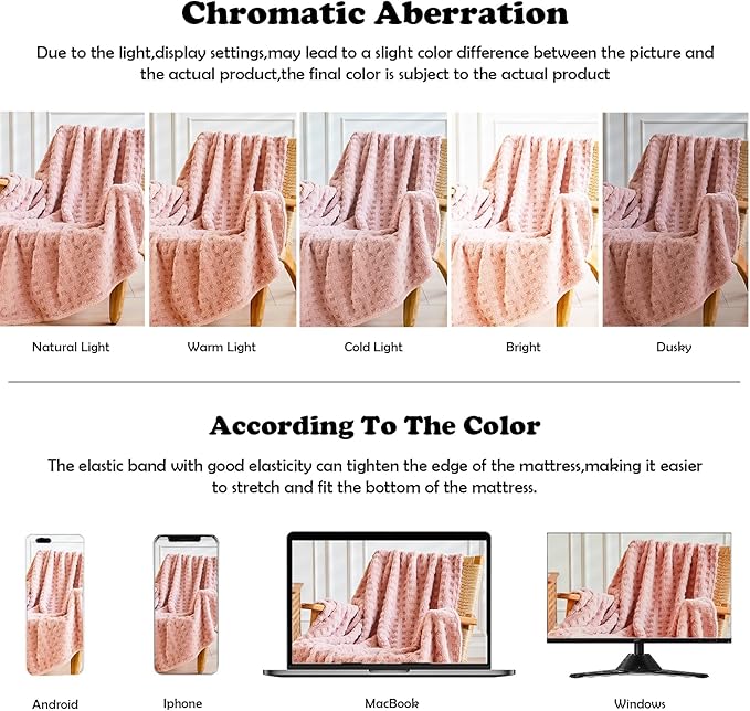 NEWCOSPLAY Super Soft Twin Blanket Pink Premium Silky Flannel Fleece 3D Waffle Checkered Lightweight Bed Blanket All Season Use (Pink, Twin(60"x80"))