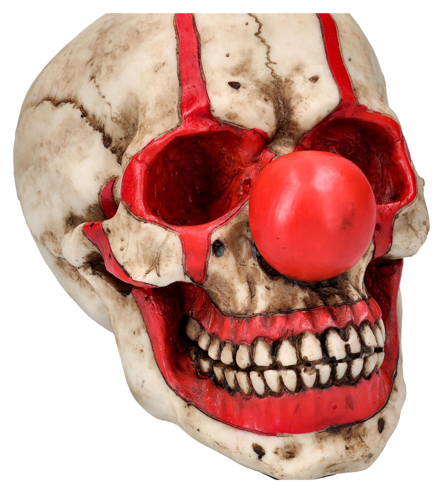 Pacific Giftware Red Clown Skull Home Tabletop Decorative Resin Figurine