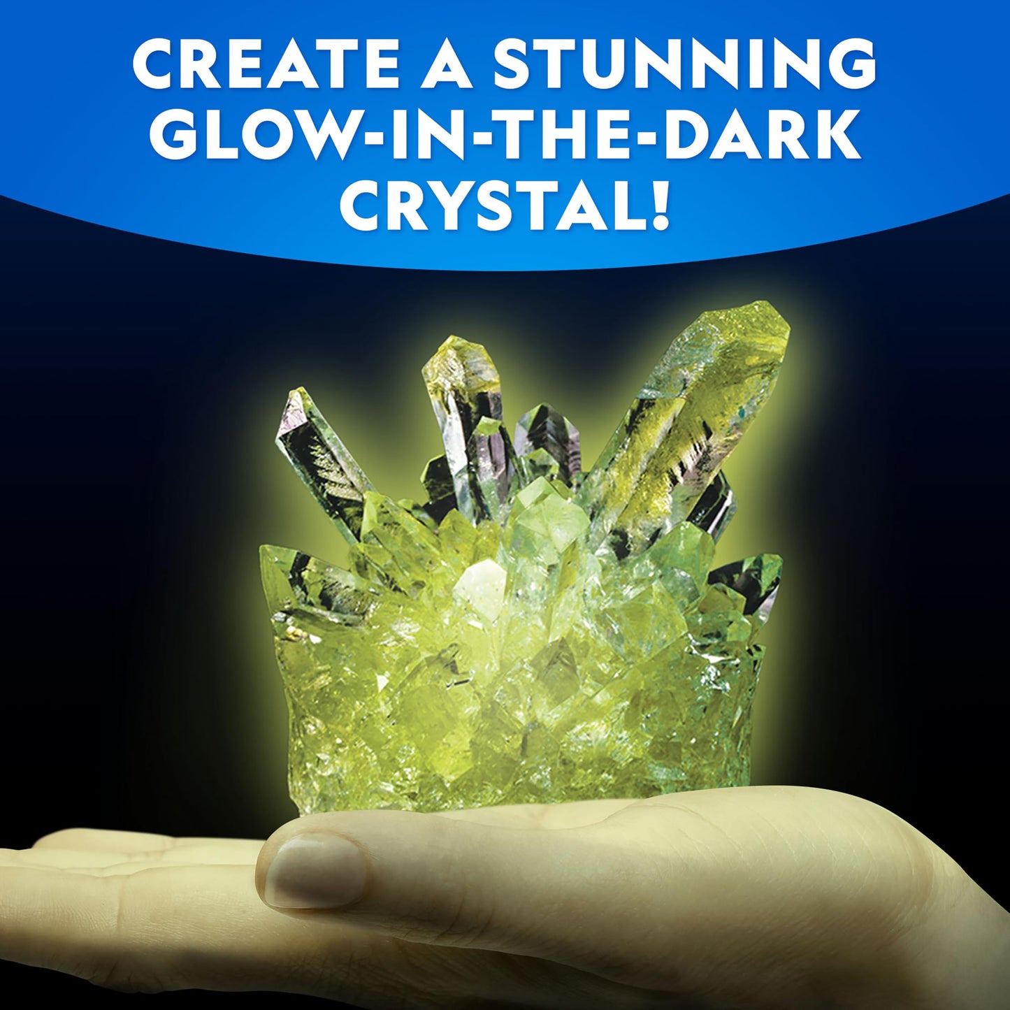 National Geographic Ultimate Crystal Growing Kit – Grow 5 Types of Crystals Including Glow in the Dark, Dinosaur Figure, Underwater Crystals & Crystal Trees with Learning Guide, STEM Science Kit