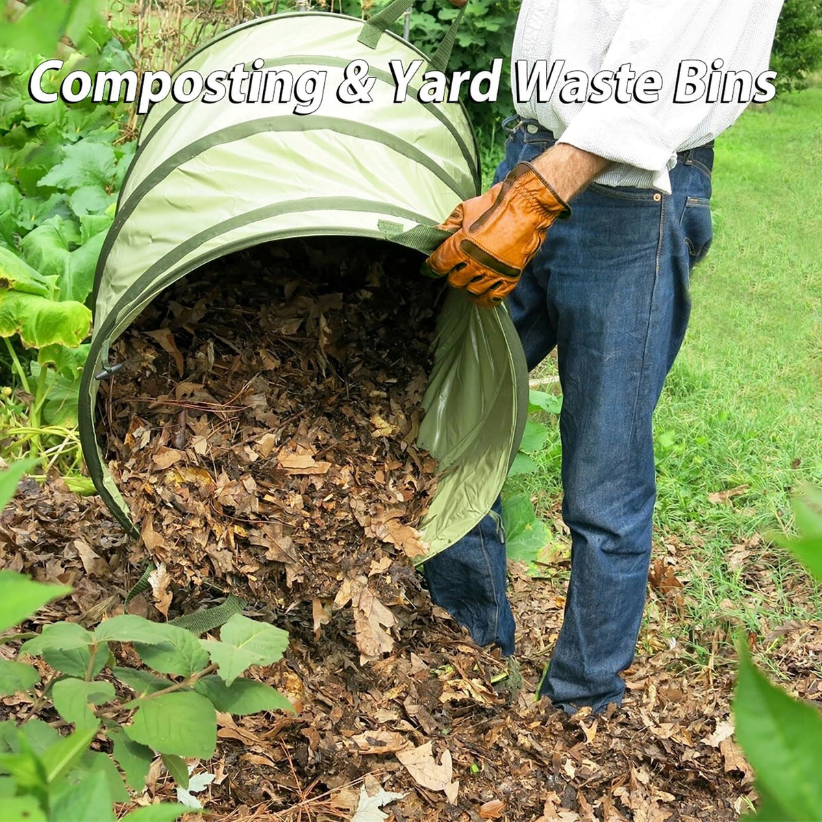 45 Gallon Hard Bottom Collapsible Garden Bag