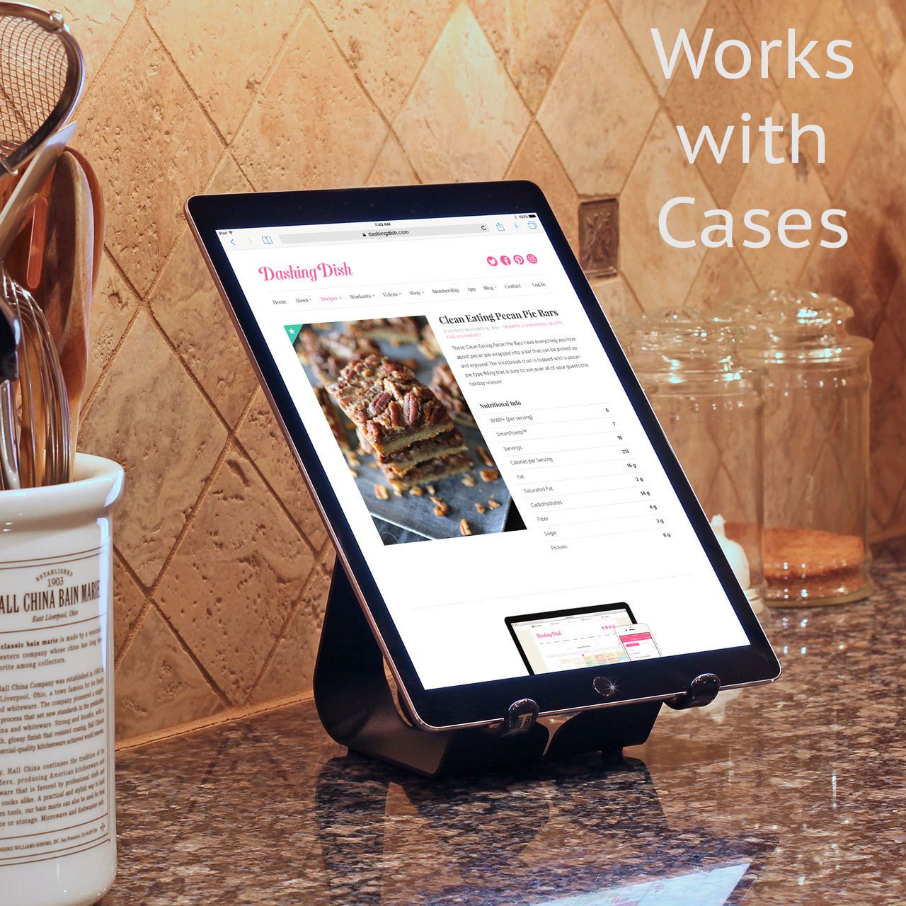 Thought Out Simplex Steel Stand Black - Made in USA - Compatible with Apple iPad