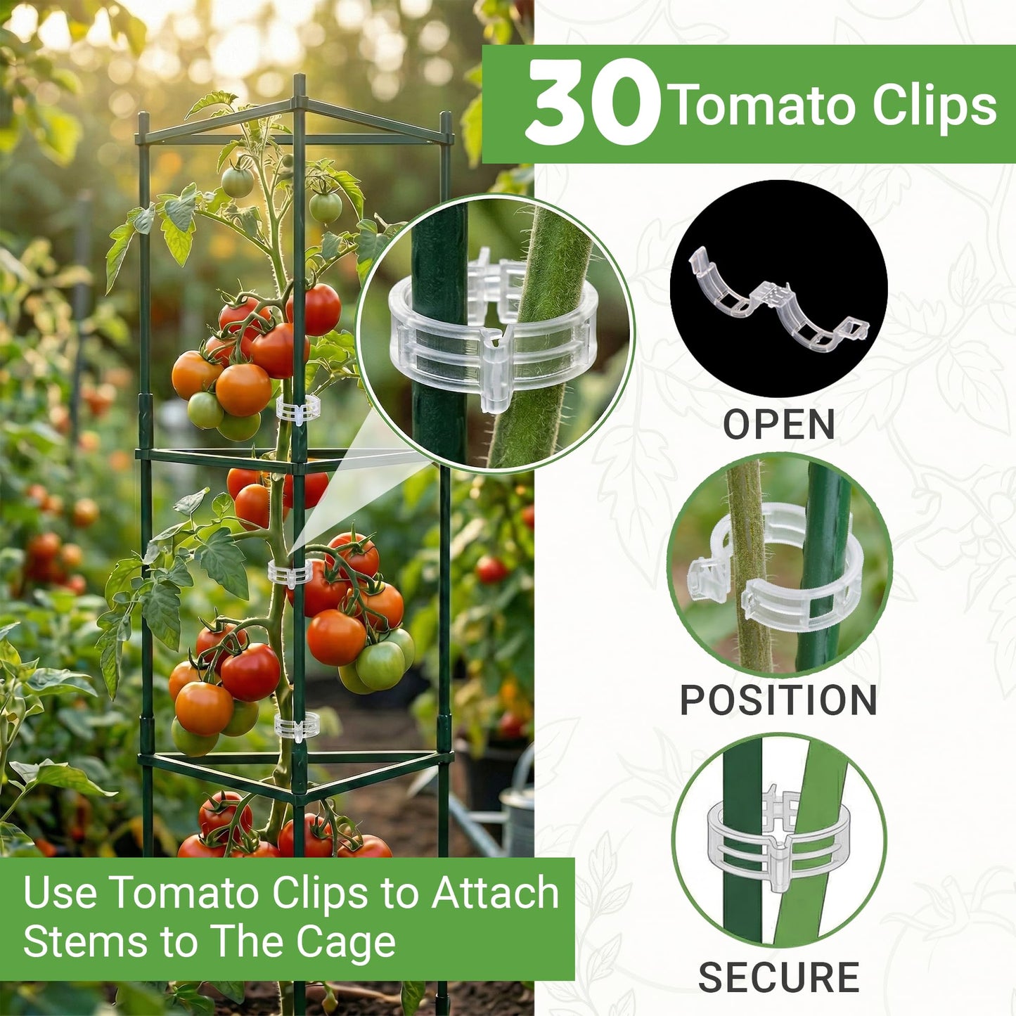 K-Brands Tomato Cage - Tomatoes Plant Stakes Support Cages Trellis for Garden and Pots (3 Pack - Extra Tall Upto 68 inches)