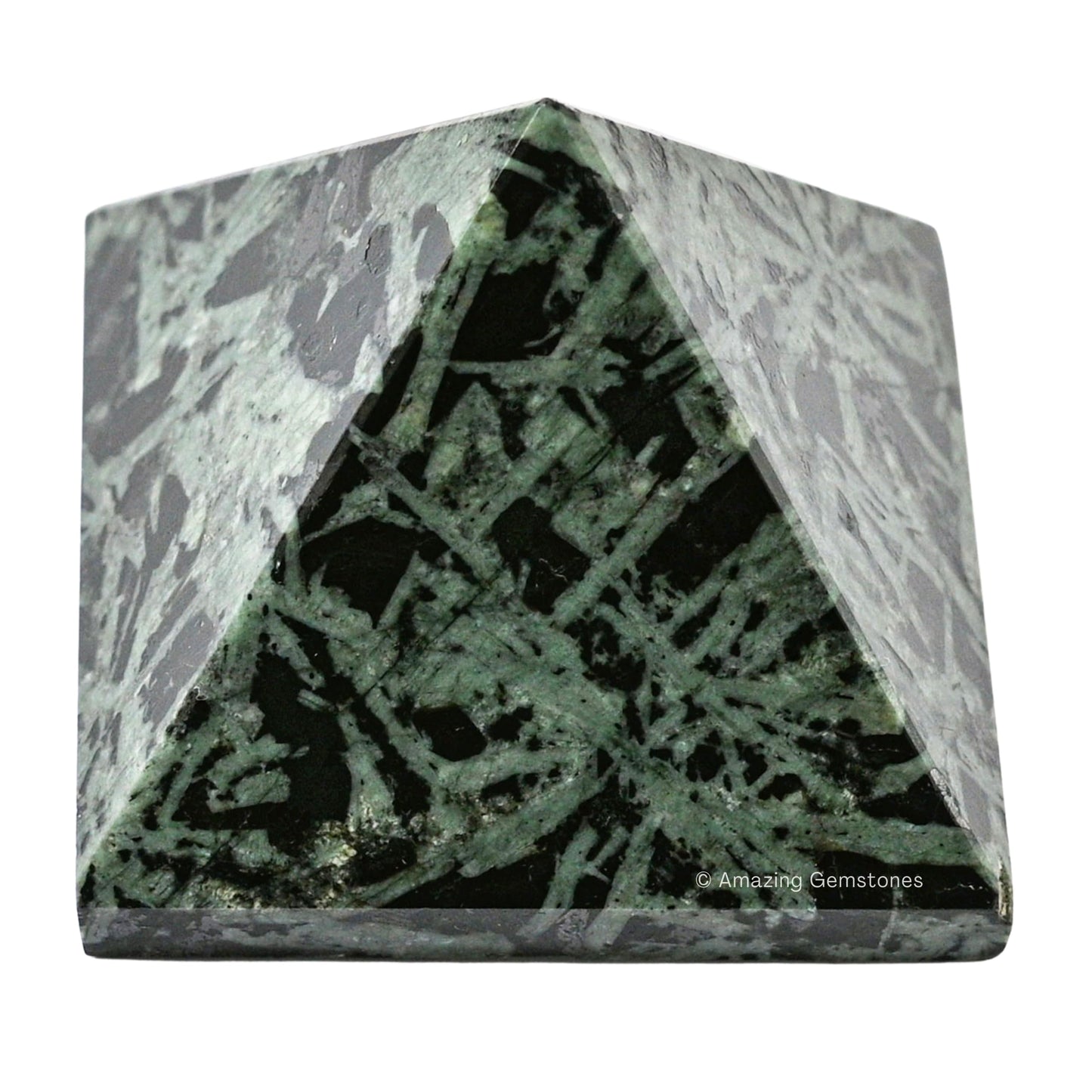 Amazing Gemstone Flower Stone Pyramid Crystal Healing Stones - 2" Great Pyramid Figurine of Natural Stone Pyramid for Meditation, Reiki, Chakra Balancing and Crystal Pyramids Grid