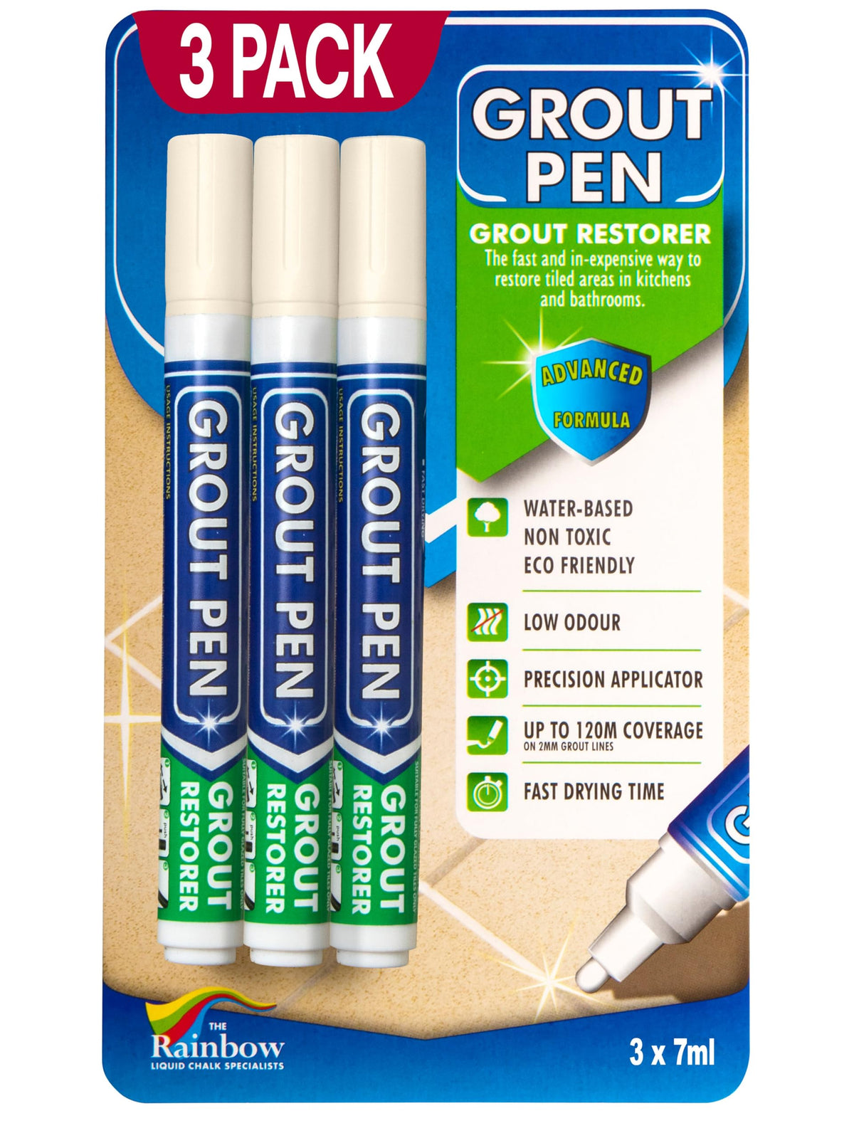 Grout Pen Ivory Tile Grout Paint Marker (3 Count)
