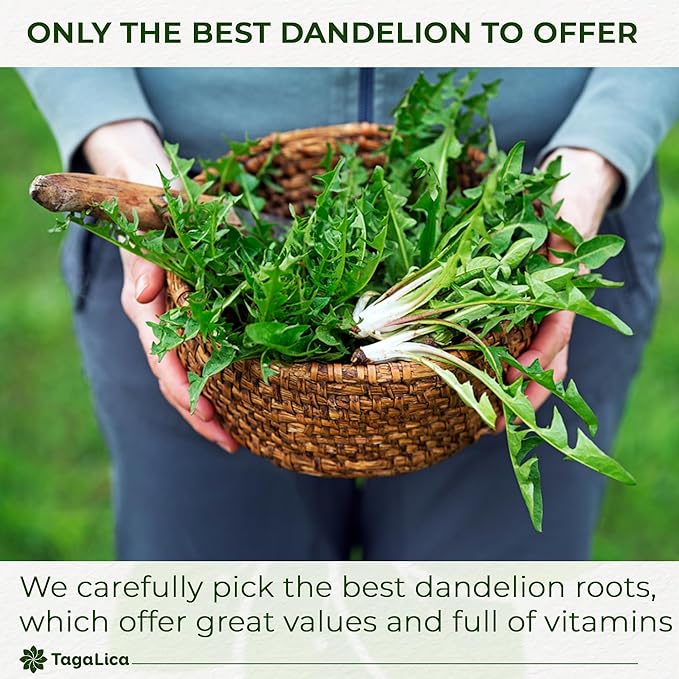 Tagalica, 10 oz Dandelion Root Powder, 100% Natural and Pure from Dandelion Root, No Additives, No Gluten, No Sugar, Vegan