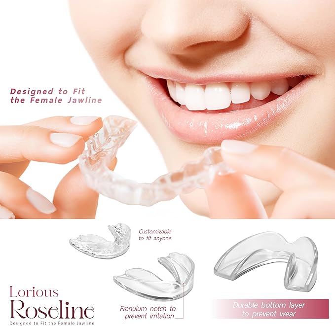Moldable Mouth Guards for Teeth Grinding and Clenching – 6-Pack Clear Night Guards for Women with 4 Regular and 2 Small Sizes – Comfortable, Custom-Fit Mouthpieces for Day or Night Wear