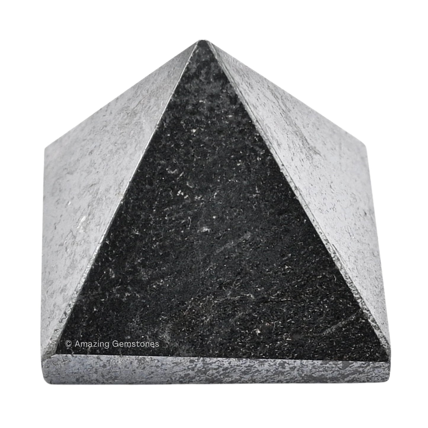 Amazing Gemstone Hematite Pyramid Crystal Healing Stones - 1.5" Great Pyramid Figurine of Natural Stone Pyramid for Meditation, Reiki, Chakra Balancing and Crystal Pyramids Grid