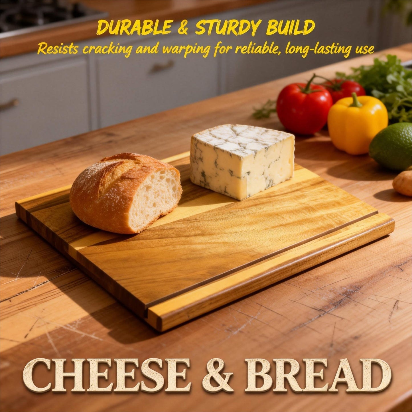 Book Cutting Board Set Of 3 With Wooden Stand,For Kitchen Counter Decor Cheese Bread Meat Vegetable Prep,Unique Housewarming Gift For Book Lovers
