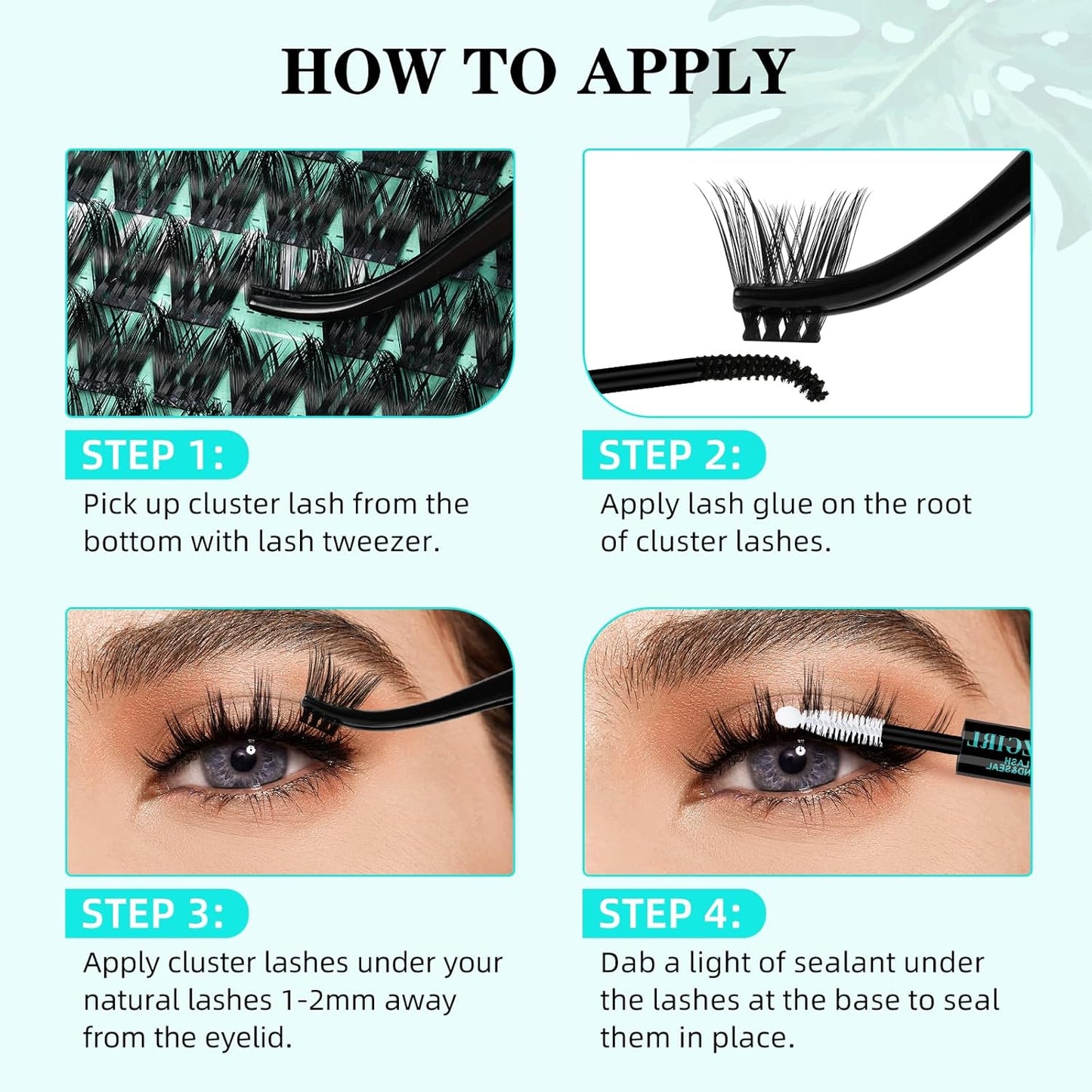 Lash Clusters Wet Look 168Pcs Eyelash Cluster Ultra-Thin Lash Band Eyelashes Extensions Spiky Anime Wide Span Lashes(Mallow,C-14mm)
