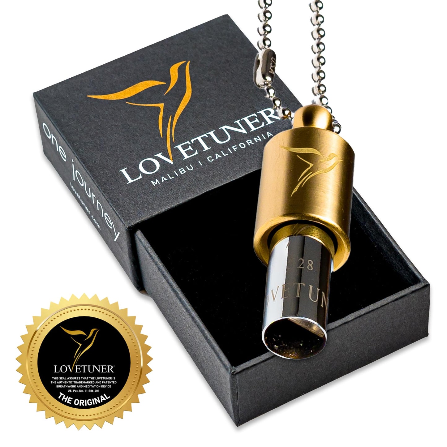 LOVETUNER Meditation Tuning Necklace 528 hz Frequency of Love | Mindfulness Device for Anxiety & Stress Relief