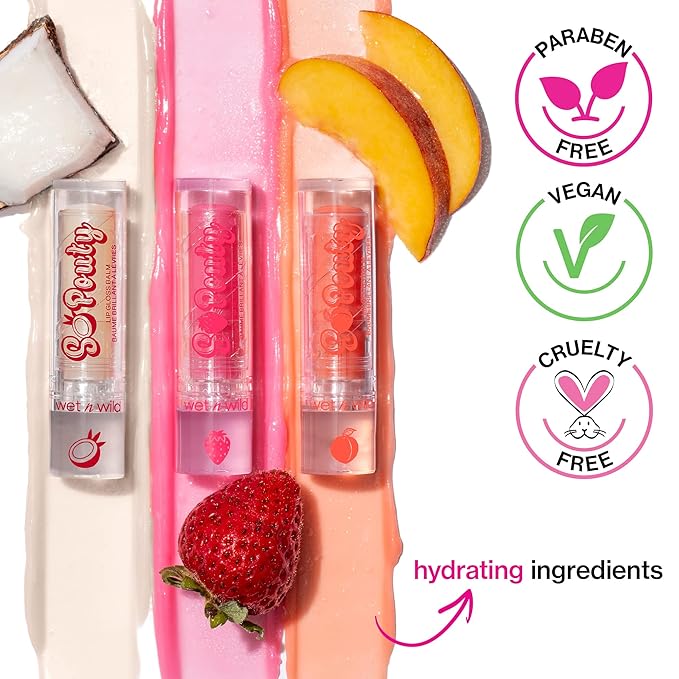 Tinted Lip Balm By Wet n Wild Perfect Pout So Pouty Lip Gloss Balm Pink Sweetest Pick (Pack of 3)