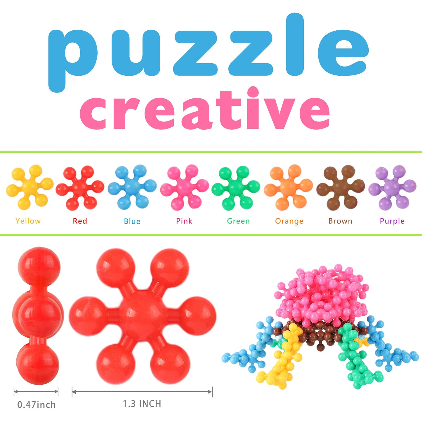 TOMYOU 400 Pieces Building Blocks Kids STEM Toys Educational Building Toys Discs Sets Interlocking Solid Plastic for Preschool Kids Boys and Girls Aged 3+, Safe Material Creativity