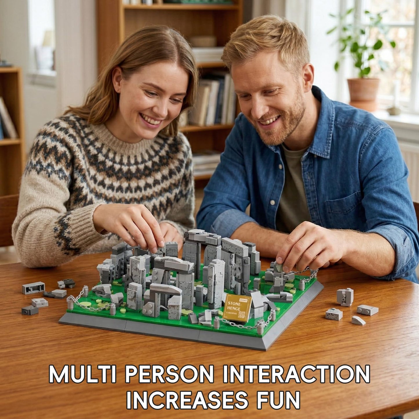 GHQYTPR Stonehenge Building Block Set 753 Pcs World Famous Architecture Model Kit for Adults & Teens Historical England Landmark Construction Project Home Office Desk Decor Display Gift