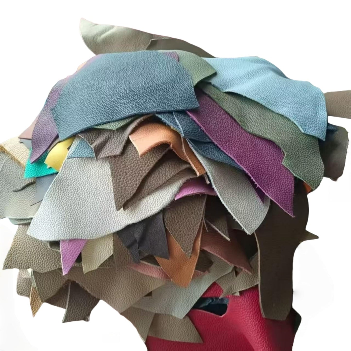 Leather Scraps, 1.5-2.0mm (3.6-5 oz) Thick Genuine Cowhide Scraps, Leather Scrap for Tools/Crafts/DIY, Mixed Colors,Leather for Crafting (Thick 500 Grams)