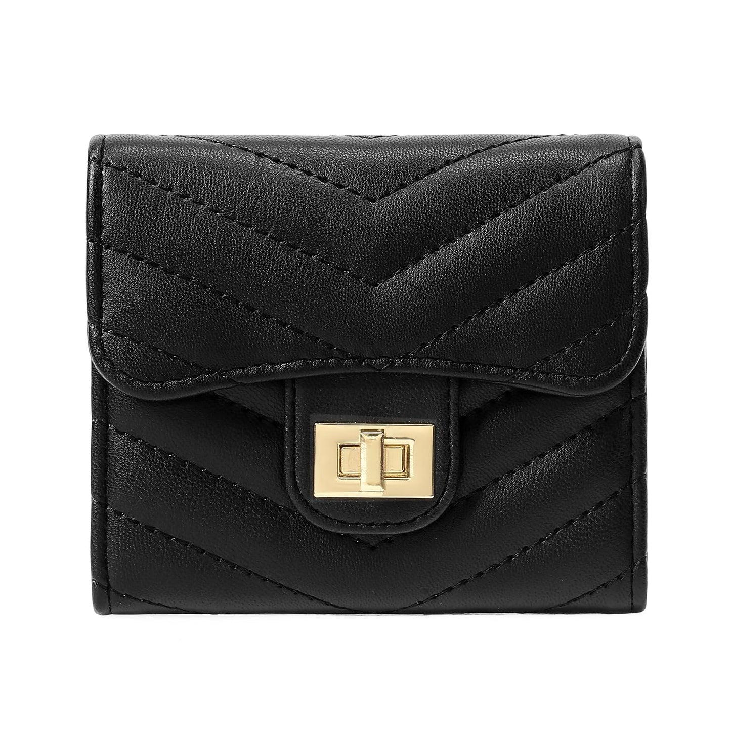 BVEOGMRO Small Wallet Women Vegan Leather Card Holder Ladies Wallets Purse with 6 Card Slots Zipper Pocket