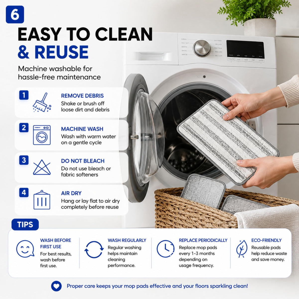 Blueark Replacement Mop Pads (10 Count)