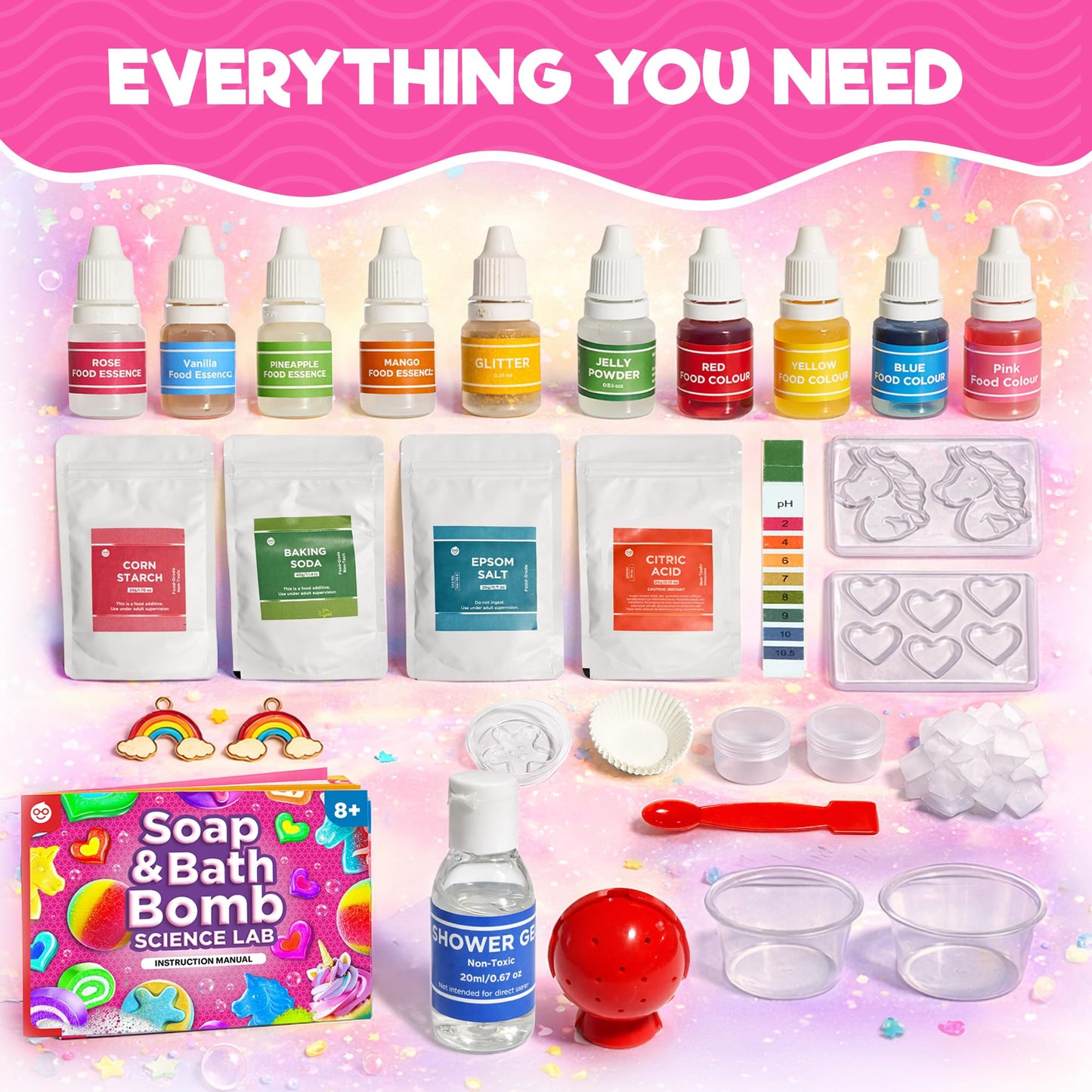 Doctor Jupiter Soap & Bath Bomb Making Kit for Kids, Make Your Own Bath Bombs for Kids Ages 8-12 | DIY Crafts for Girls, Birthday Gift Ideas for 8+ Year Olds