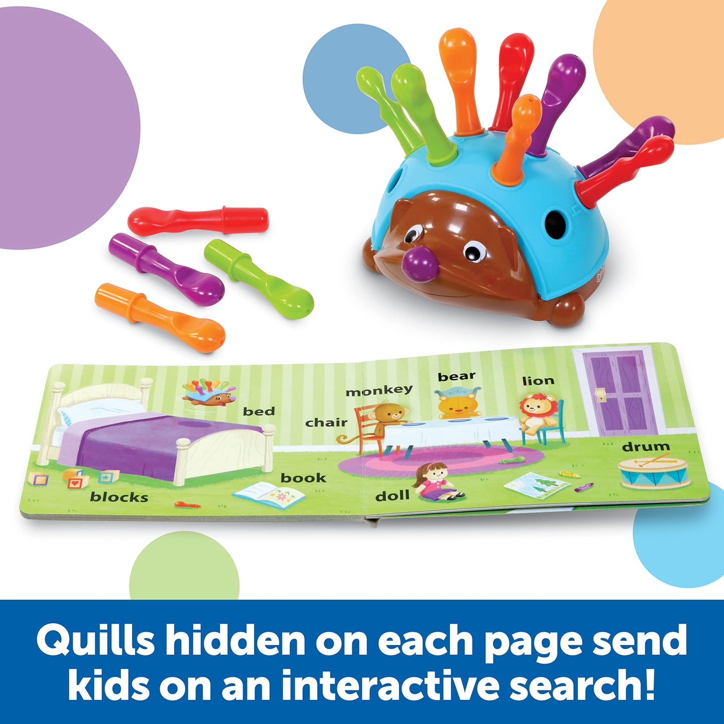 Learning Resources Spike the Fine Motor Hedgehog First Words - Toddler Activity Toys, Preschool Fine Motor Skills, Age 18 Months+