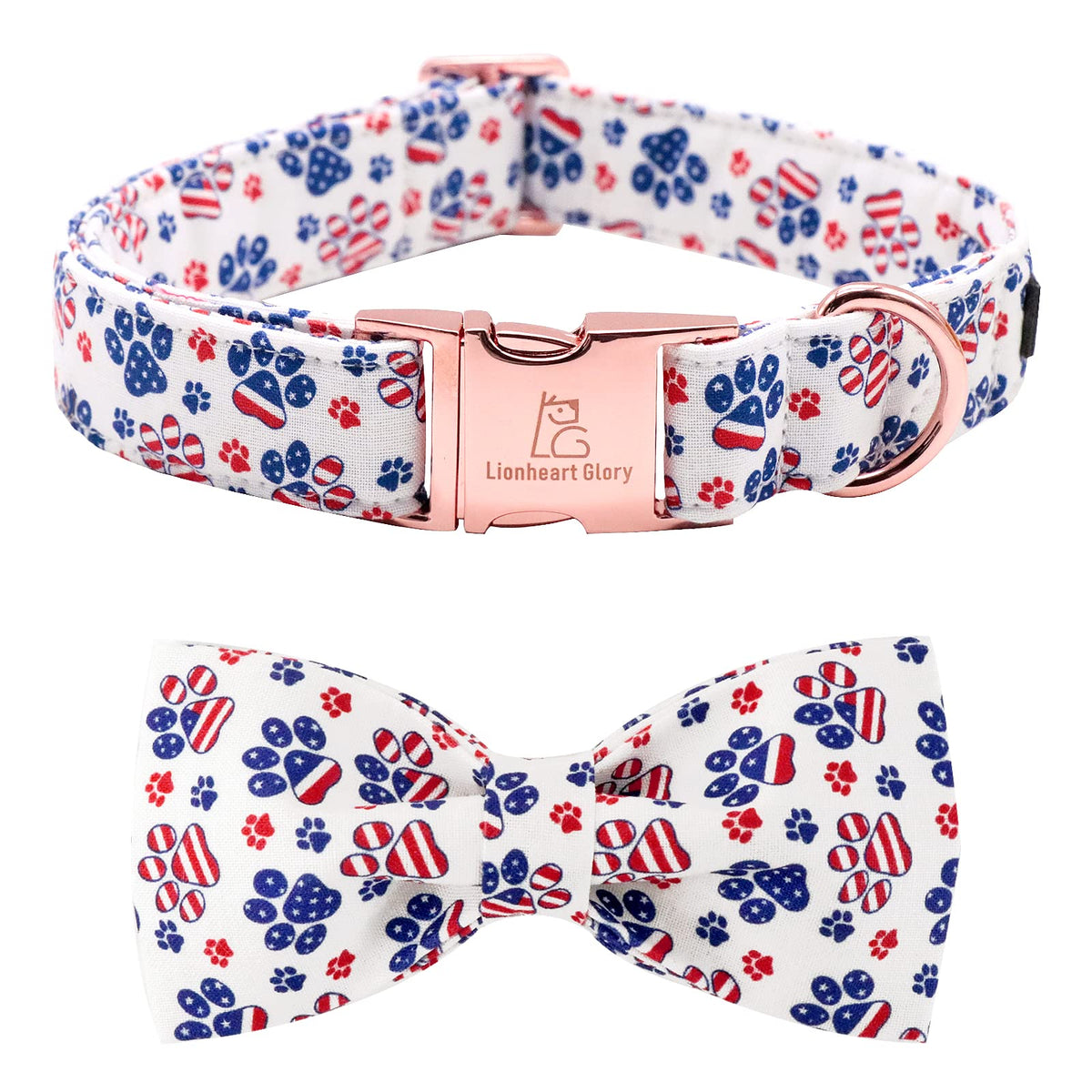 Lionheart glory Dog Bow Collar Blue and Black Plaid Dog Collar for X-Small Dogs,Boy Dog Collars with Bowtie Spring Summer Collars Soft Adjustable Pet Collar Bows