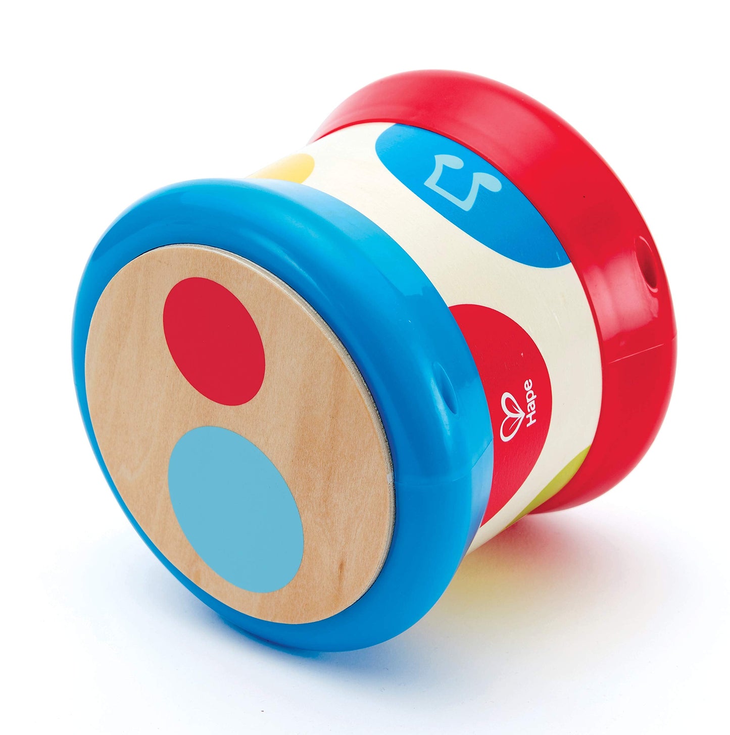 Hape Baby Drum | Colorful Rolling Drum Musical Instrument Toy for Toddlers, Rhythm & Sound Learning, Battery Powered (E0333)
