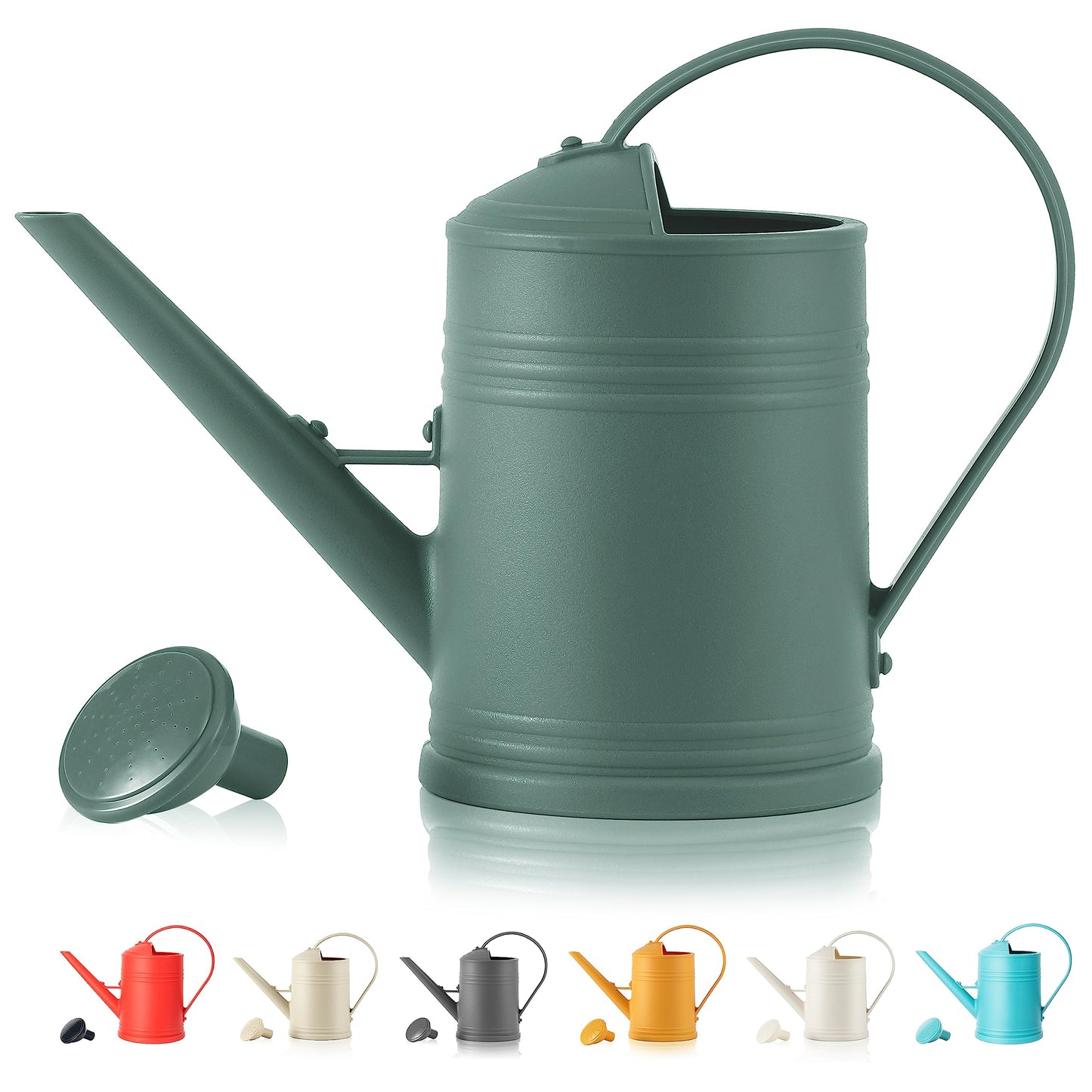 Plastic Indoor Watering Can with Sprinkler Head - 68 oz, 1/2 Gallon