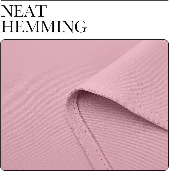 NICETOWN Window Curtain Panels, Thermal Insulated Solid Grommet Blackout Draperies/Drapes for Basement (Crystal Pink, 1 Pair, 34 by 54-inch)