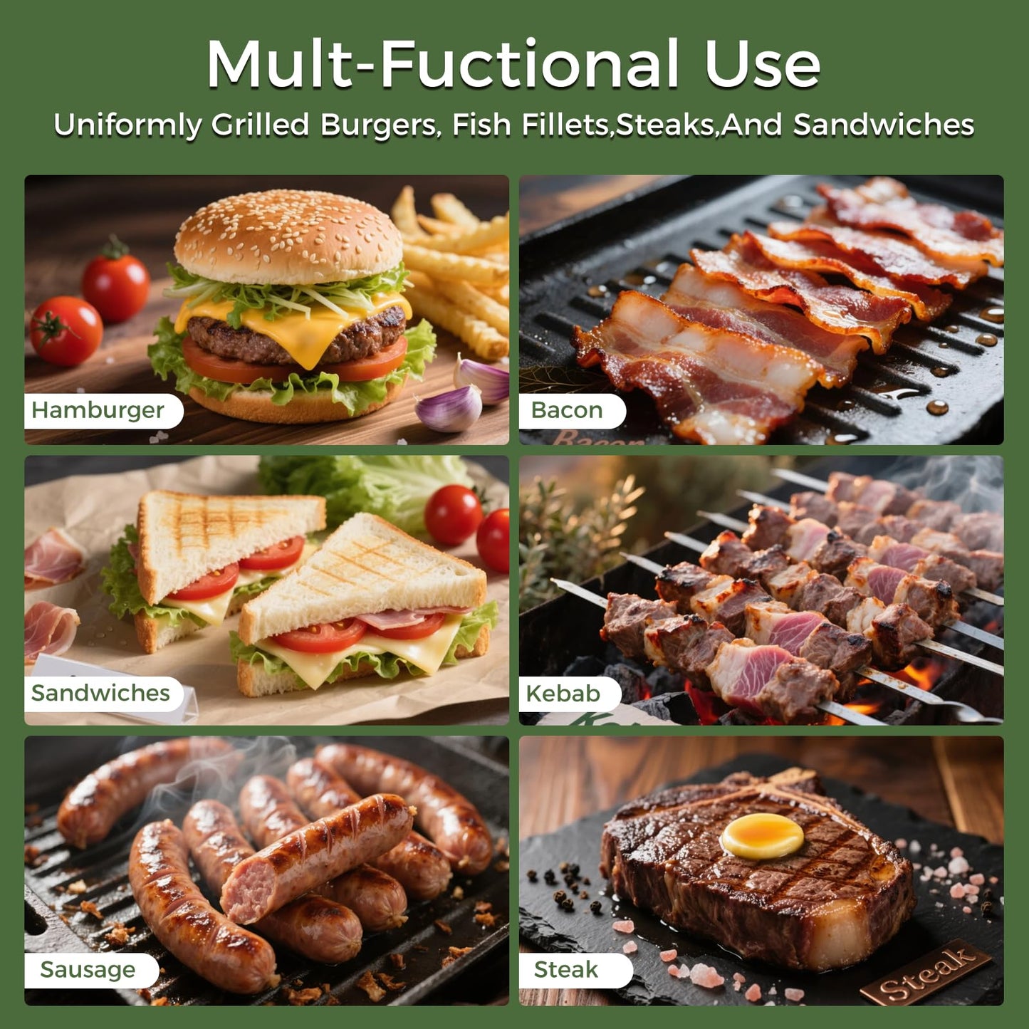 XUDAKAIXIN Cast Iron Smash Burger Press 7.1",Grill Bacon Meat Press Tool,Perfect for Blackstone, Camp Chef, Weber Grills & Indoor Griddles – BBQ & Cookout Must-Have (Grooved)