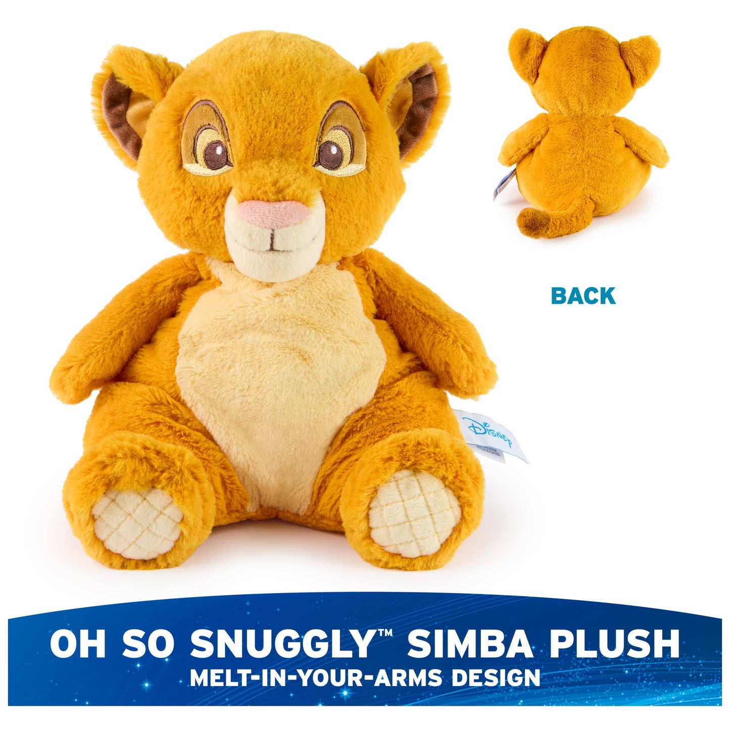 GUND Disney Official Simba Oh So Snuggly Plush, The Lion King, Lion Stuffed Animal for Babies and Infants, Yellow, 12.5”