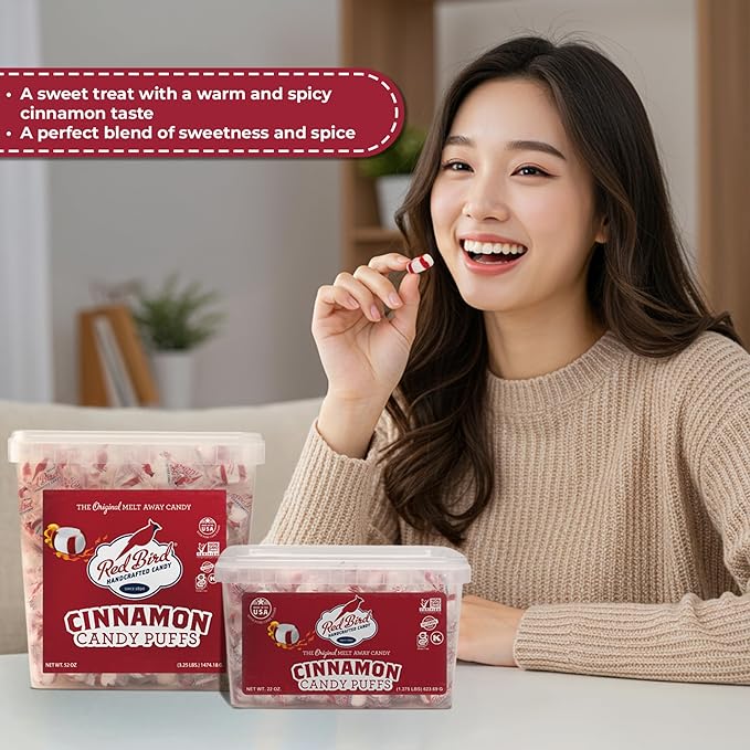Red Bird Cinnamon Candy, Individually Wrapped, Gluten Free Breath Mints, 22 oz