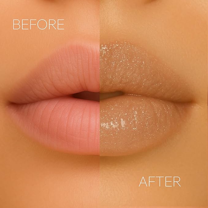 Formless Beauty by Jenny McCarthy Lip Gloss – Radiance Lip (Nude with Bronze Glitter) – Hydrating, Clean, Non-Toxic, High-Shine Finish