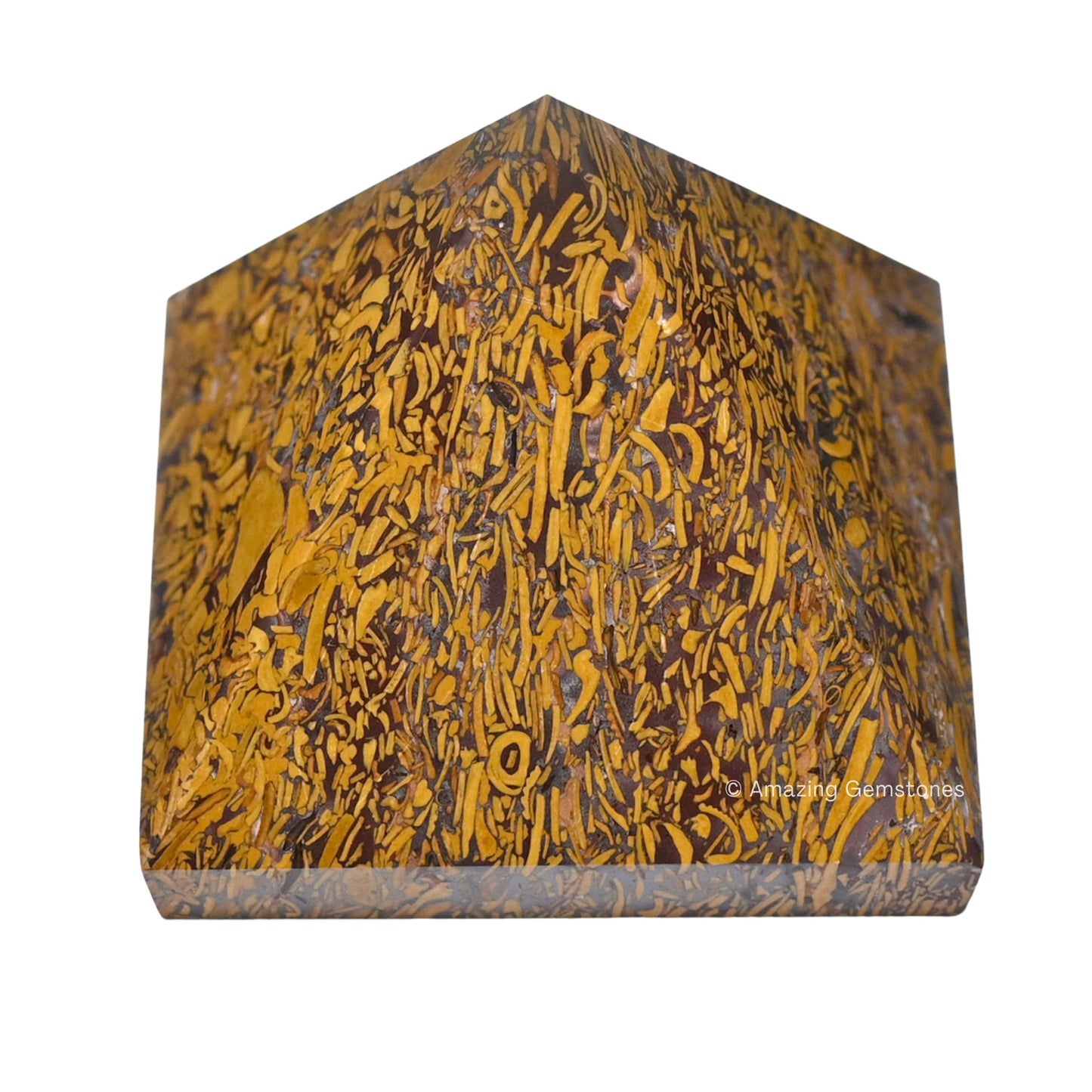Amazing Gemstone Mariyam Jasper Pyramid Crystal Healing Stones - 2" Great Pyramid Figurine of Natural Stone Pyramid for Meditation, Reiki, Chakra Balancing and Crystal Pyramids Grid